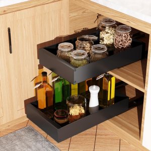 DING XI Organizador de armario extraíble fijo con nano adhesivo, cajones de almacenamiento deslizantes para gabinete de cocina, cajón de DING XI Organizador de armario extraíble fijo con nano adhesivo, cajones de almacenamiento deslizantes para gabinete de cocina, cajón de