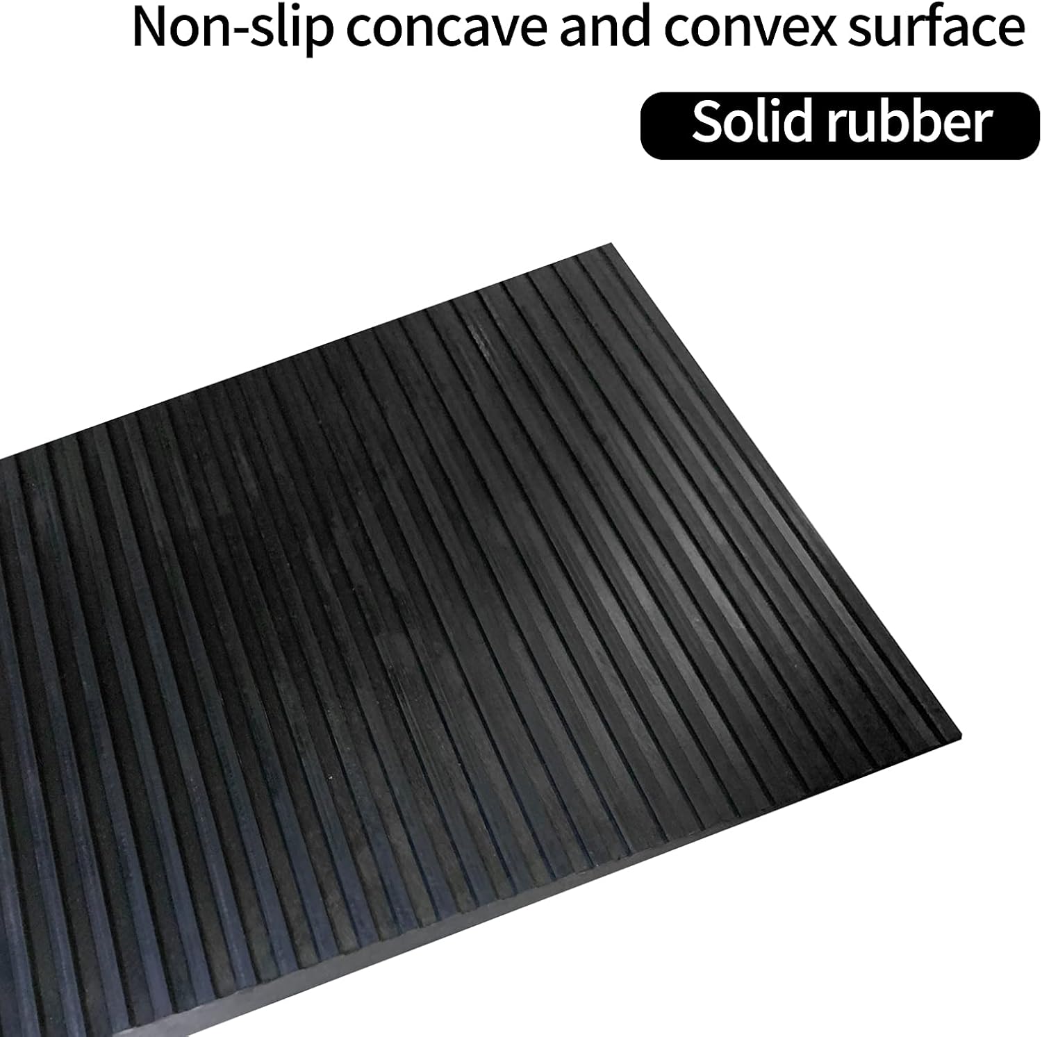 Cashoner Rampa de umbral de goma sólida de 0.6 pulgadas, 5.5 pulgadas de ancho, rampa antideslizante para sillas de ruedas para puertas de baño,