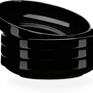 LOVECASA Tazones para pasta, 34 onzas, juego de 4 cuencos de ensalada, platos de cerámica de 8.1 pulgadas para cocina, cena, sopa, microondas, LOVECASA Tazones para pasta, 34 onzas, juego de 4 cuencos de ensalada, platos de cerámica de 8.1 pulgadas para cocina, cena, sopa, microondas,