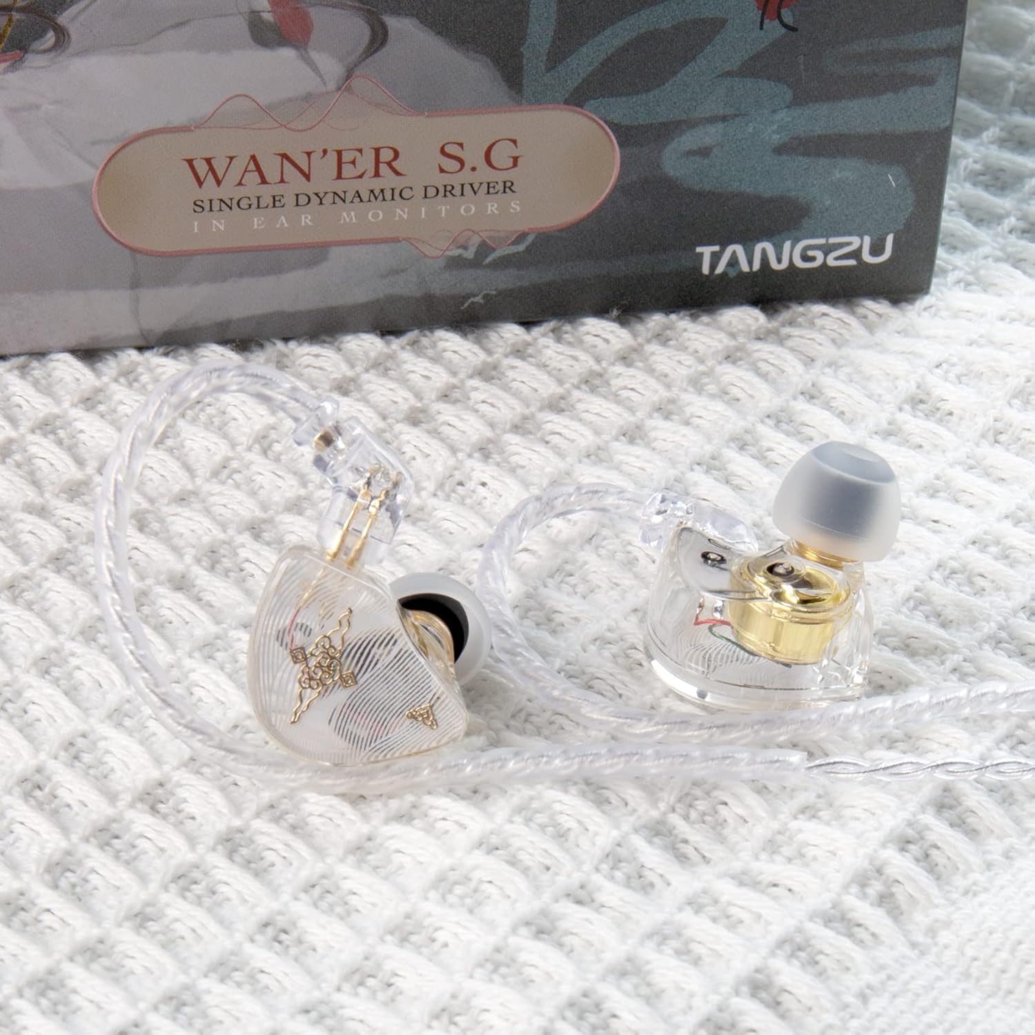 Kinboofi TANGZU WAN’ER S.G – Auriculares con monitor intrauditivo, auriculares con cable de alta fidelidad sin micrófono, auriculares deportivos con