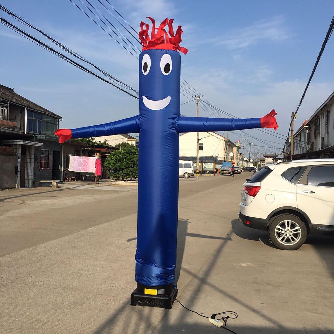 20ft Publicidad Tubo Inflable Hombres (No Soplador) Gigante Que Agita Brazo Mosca Marioneta Decoración Navidad Señales Decorativas Para Negocios