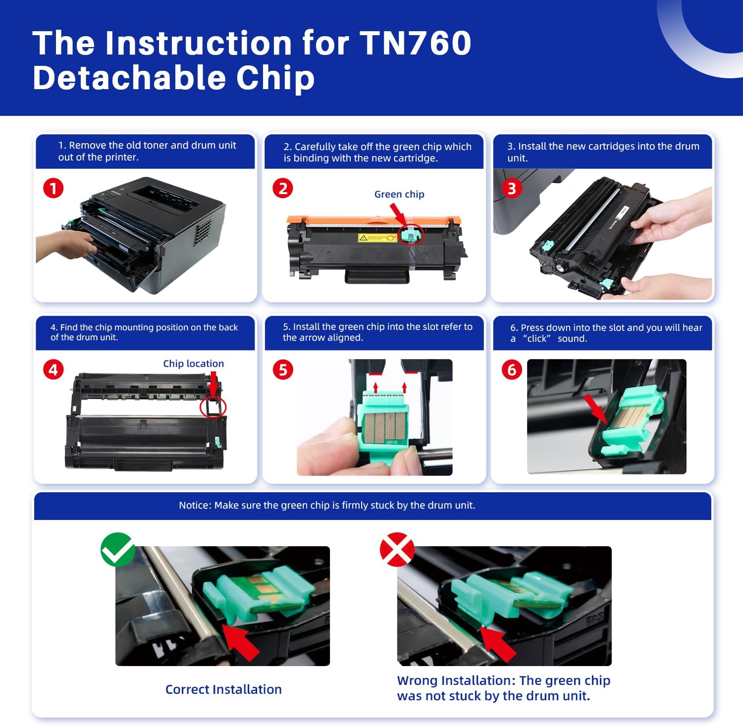 TN760 TN-760 – Cartucho de tóner de repuesto para tóner Brother High Yield TN-730 TN730, compatible con DCP-L2550DW HL-L2350DW HL-L2370DW HL-L2390DW