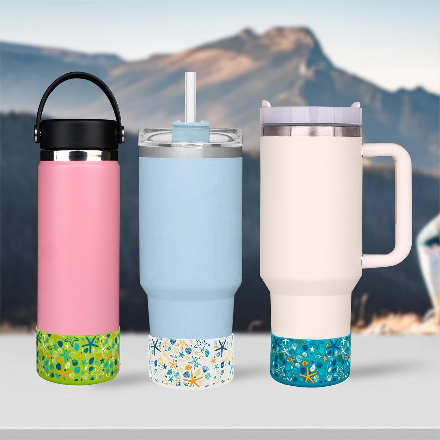 Protective Flask – Bota de silicona de 12 a 40 onzas para botella de agua Hydro Flask, y compatible con Stanley Tumbler, Yeti, Simple Modern,