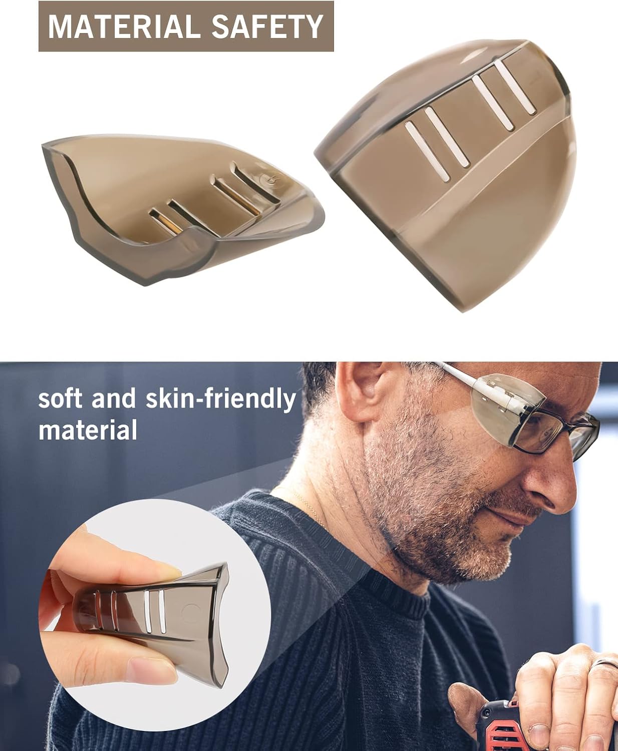 24 Pairs Eye Glasses Side Shields, Flexible Slip on Side Shields for Prescription Glasses Fits Small to Medium Eyeglasses