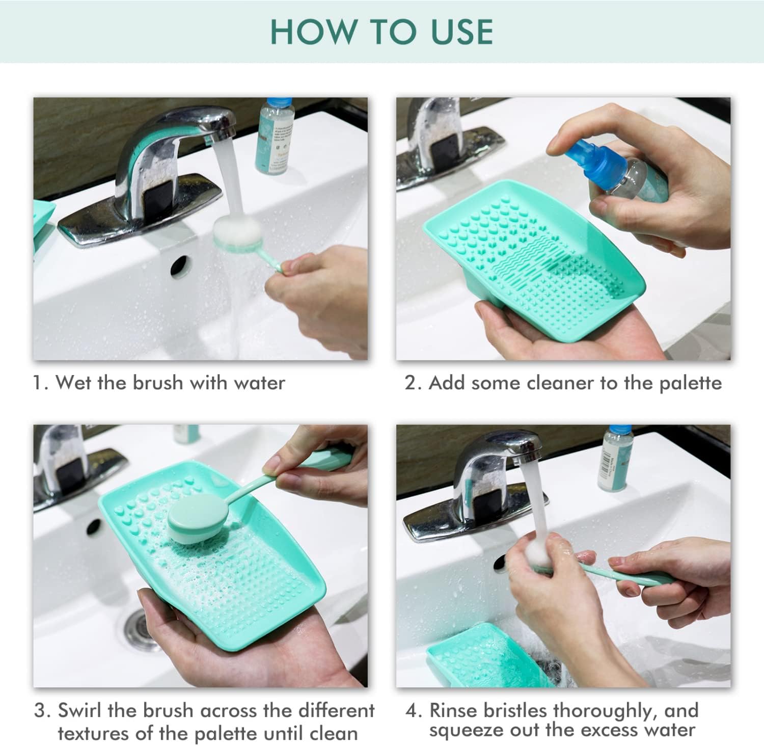 10 mini pinceles de mezcla de tinta de colores, herramienta de mezcla de tinta con 1 cepillo de silicona de mano, paleta de limpieza para hacer