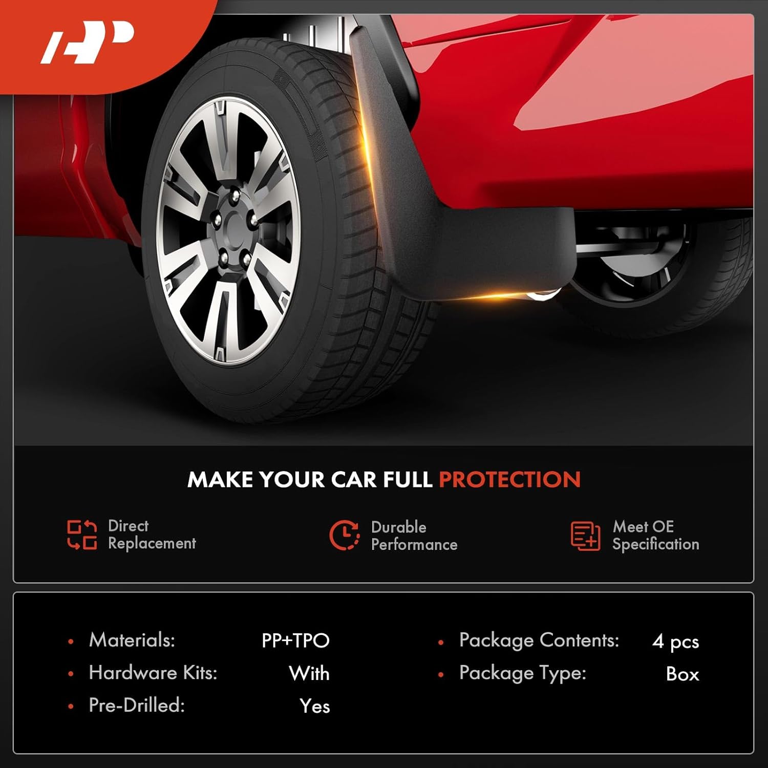 A-Premium Juego de 4 protectores contra salpicaduras con kit de herramientas compatibles con BMW G07 Series X7 2019 2020 2021 2022 2023, con pedal,