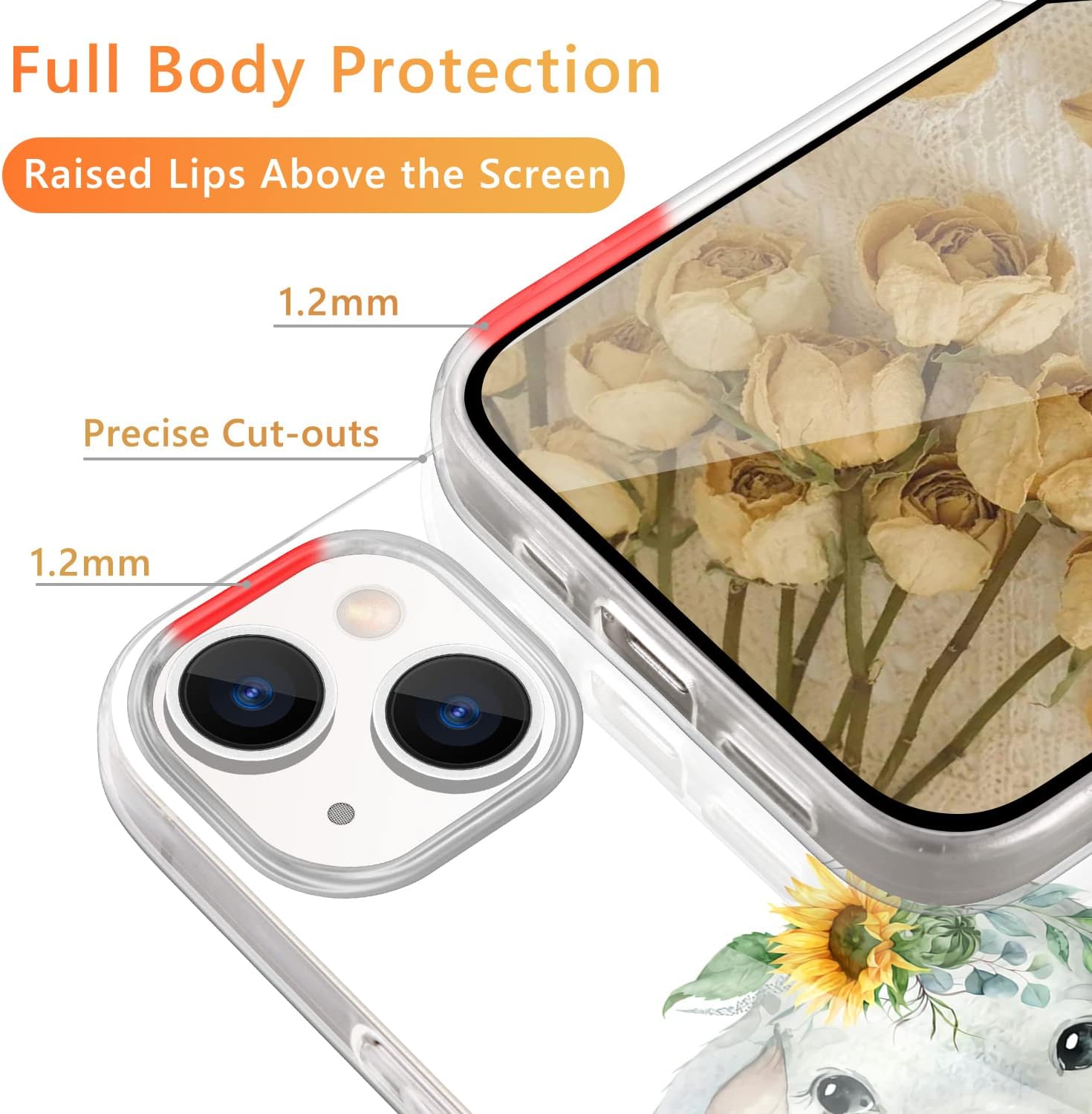 JOYLAND Qiusuo – Funda compatible con iPhone 11, funda protectora de poliuretano termoplástico transparente a prueba de golpes, diseño de moda y