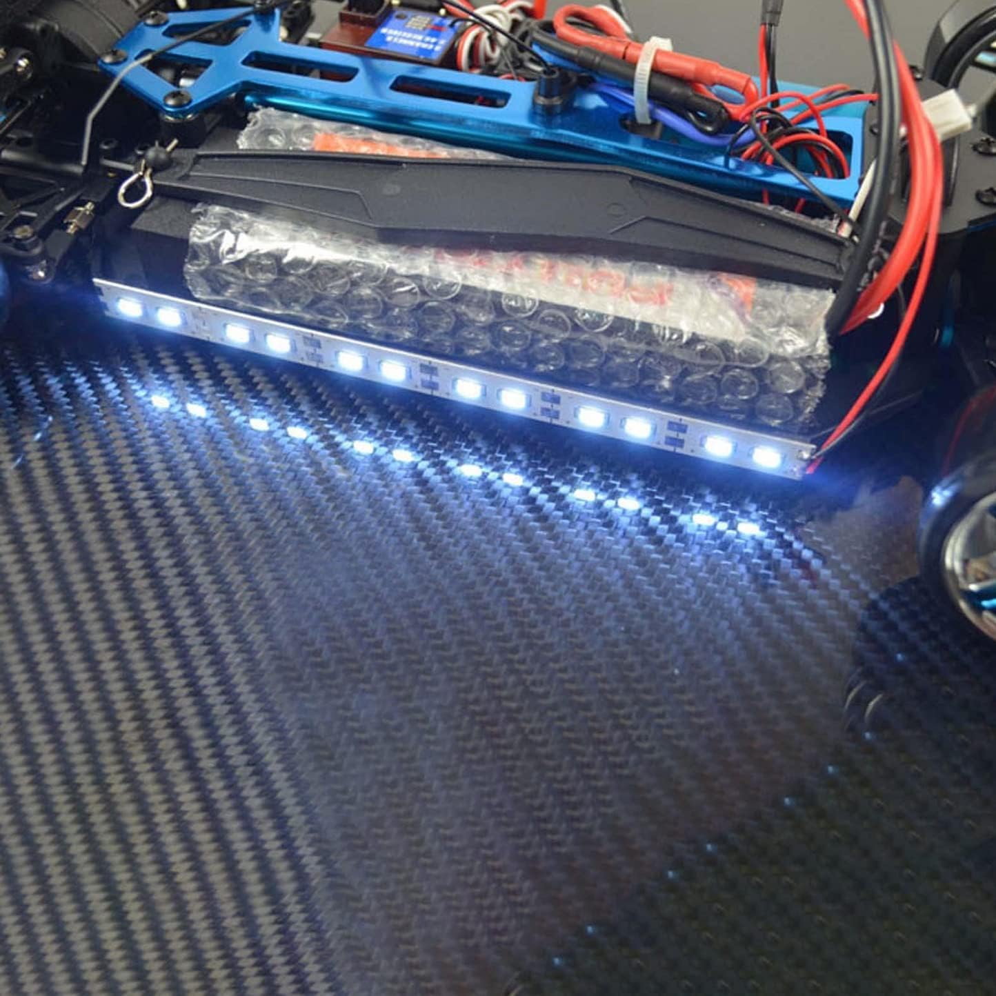 ShareGoo – Tira de luces LED RC de aluminio con 24 LED, 6 V, compatible con 110 18 HPS HPI Redcat Traxxas RC Car Crawler Buggy, color blanco