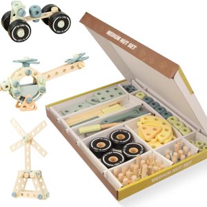WoodenEdu Juego de herramientas para niños, juguetes Montessori de madera para niños y niñas de 3, 4 y 5 años, kits de herramientas de madera para WoodenEdu Juego de herramientas para niños, juguetes Montessori de madera para niños y niñas de 3, 4 y 5 años, kits de herramientas de madera para