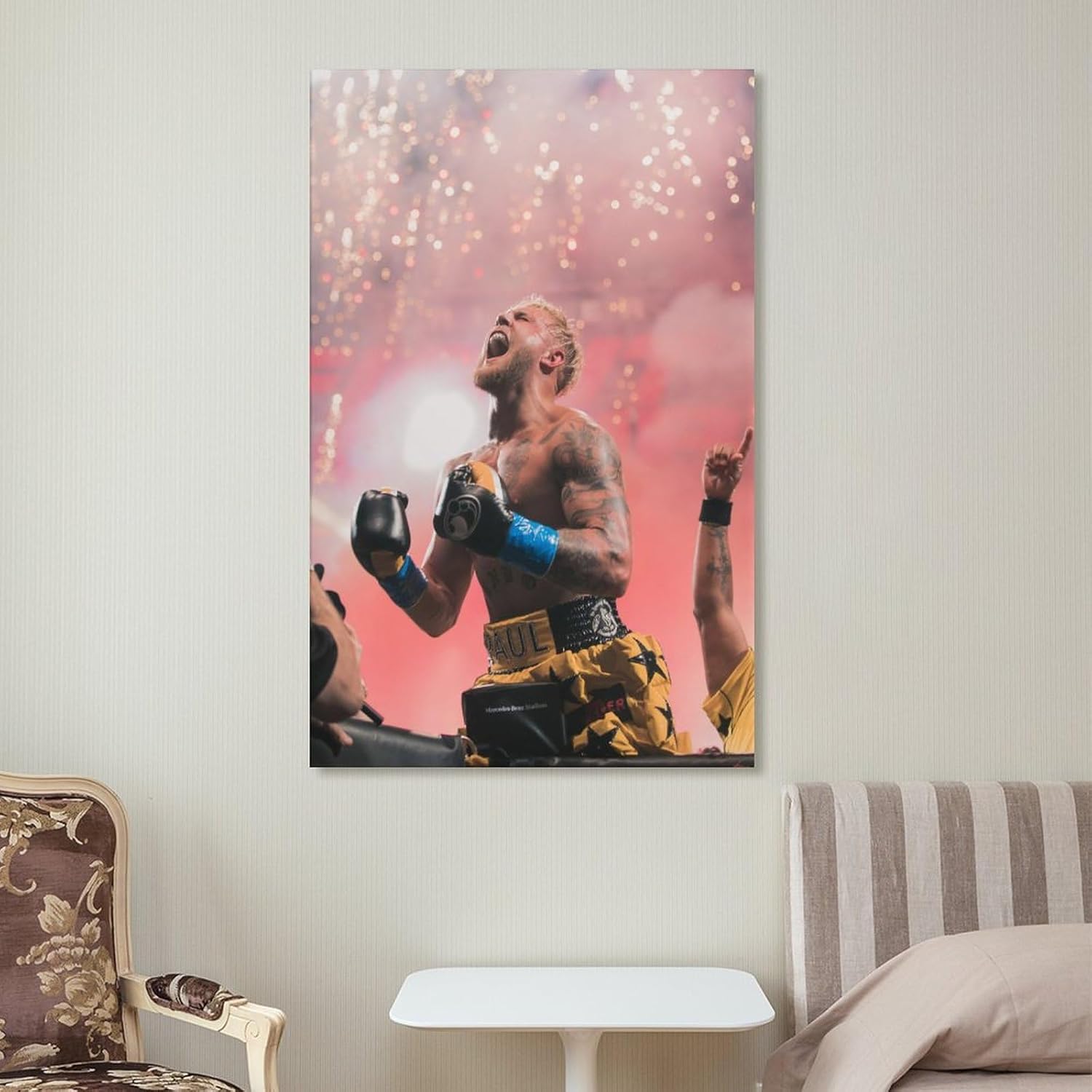 Póster motivacional de Jake Paul Sports Star Boxing, póster motivacional para gimnasio, regalo de estrellas para fanáticos, obras de arte, póster de