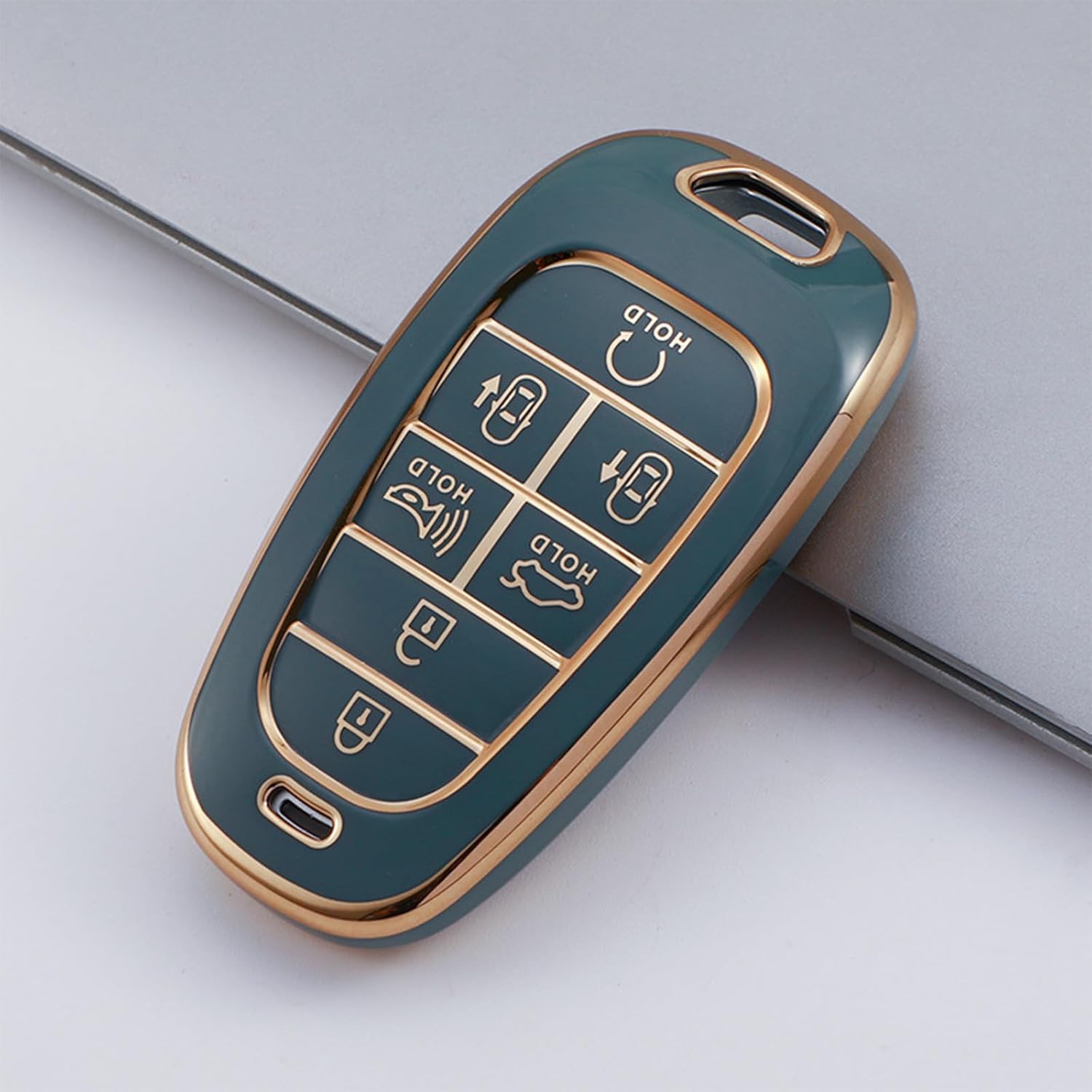 Funda para llavero Hyundai con llavero de TPU de alta calidad, funda protectora de 360 grados para Hyundai Sonata Santa fe Tucson 2019 2020 2021