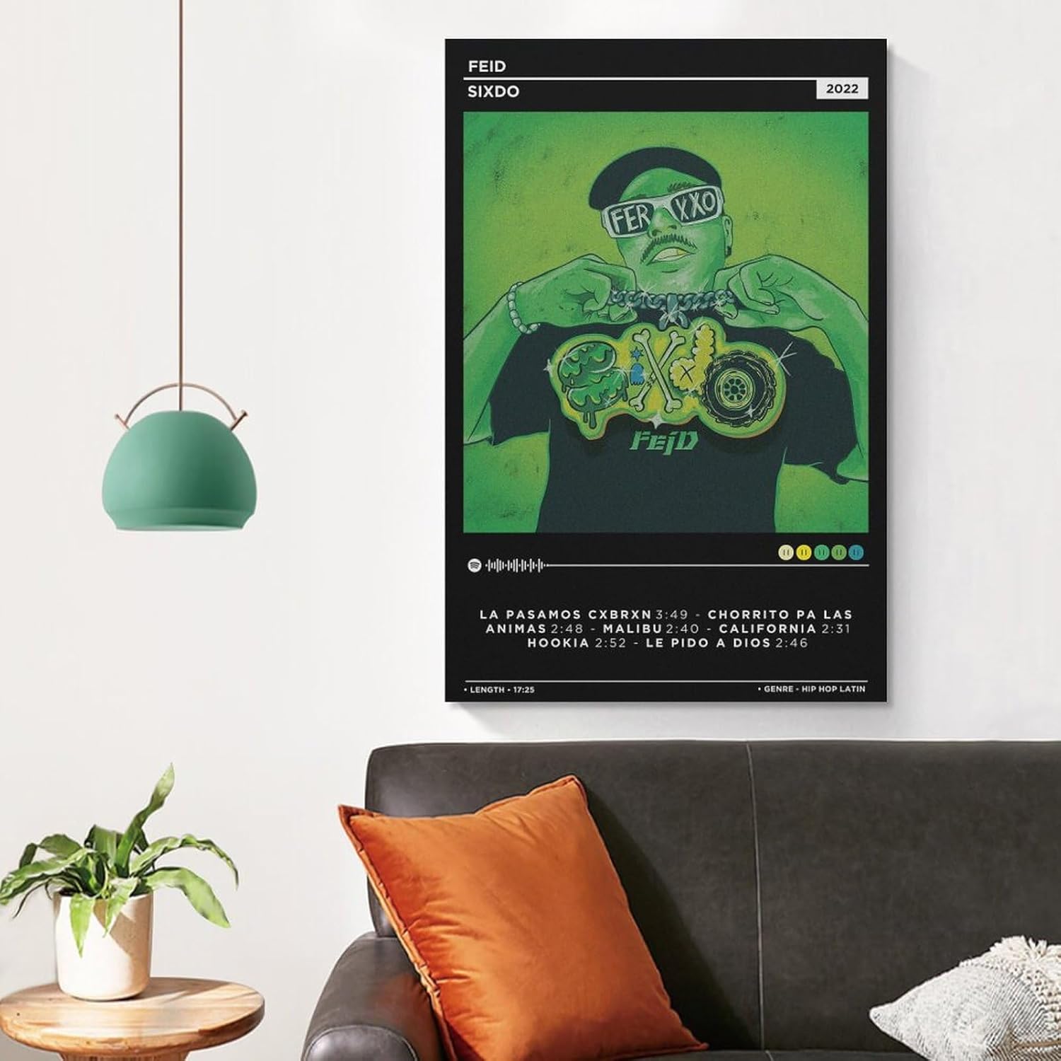DAXXIN Feid -Sixdo – Póster de lienzo decorativo para pared, sala de estar, dormitorio, decoración, regalo, sin marco, 20 x 30 pulgadas (19.7 x 29.5