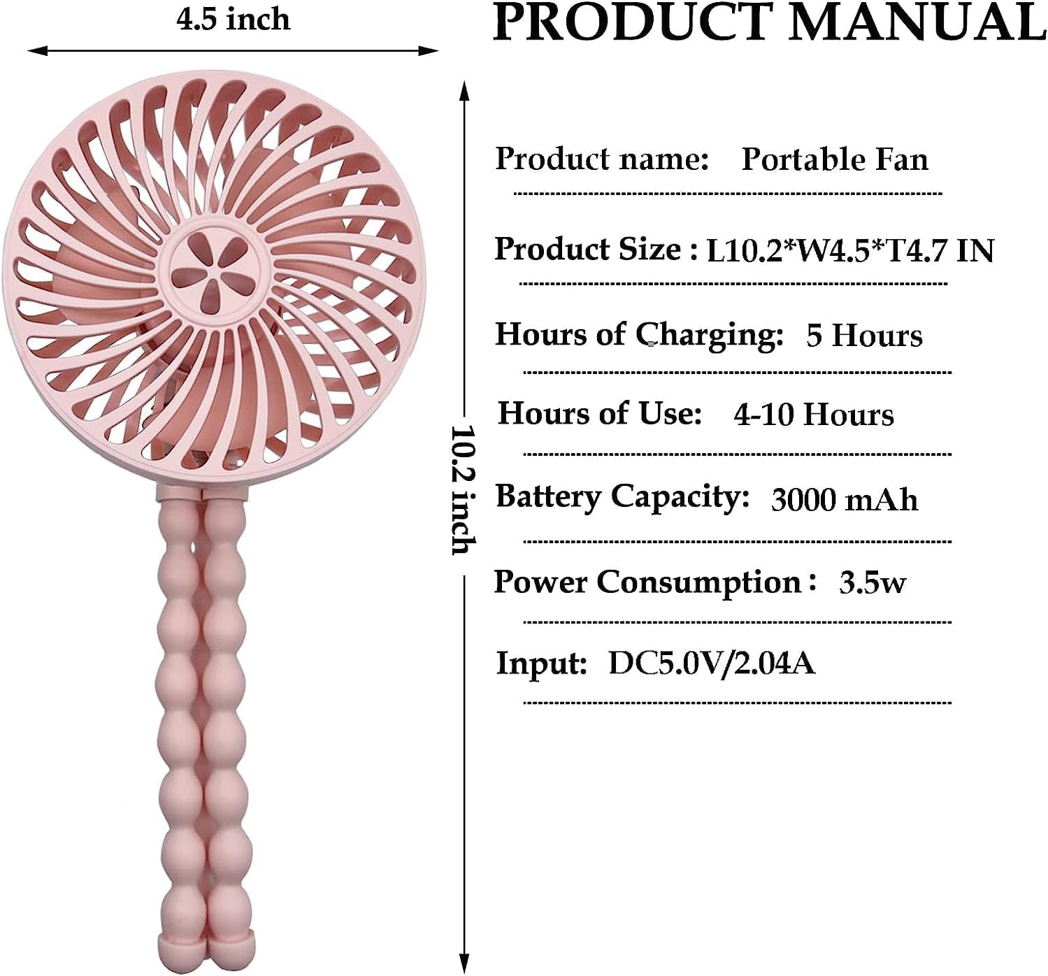 Ventilador de cochecito, ventilador portátil para cochecito, mini ventilador personal a pilas, ventilador de mano con clip para bebé con trípode