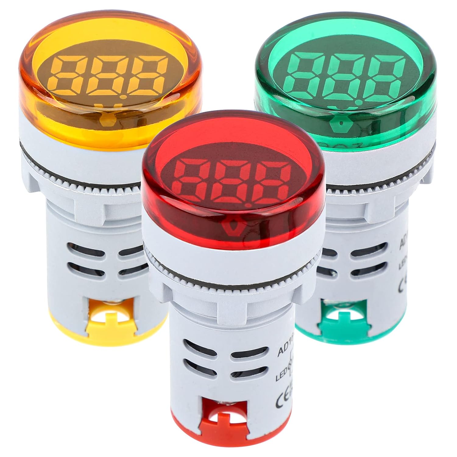 DROK Medidor de voltaje de CA 500V, 3 unids AC 60-500V 110v 220v Monitor de voltaje digital más grande pantalla LED voltímetro detector de voltios