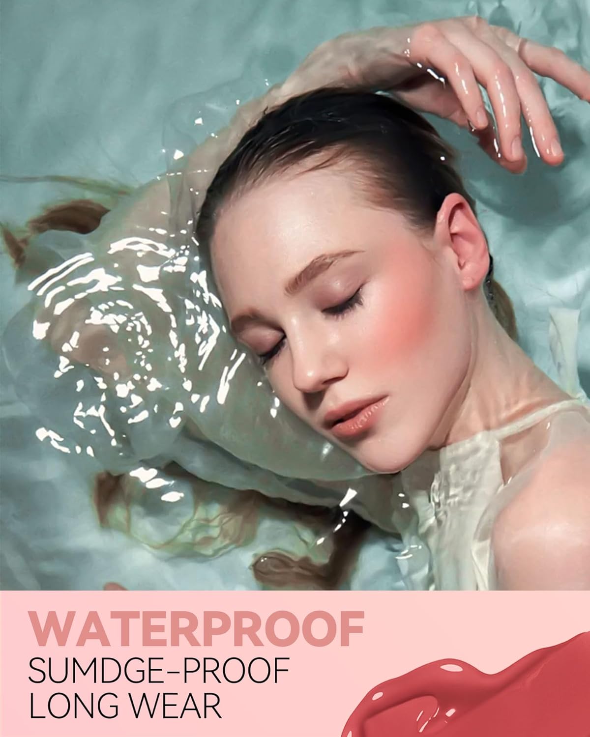 Maquillaje líquido para mejillas, varita de rubor en crema suave con fórmula ligera, de larga duración, a prueba de manchas, aspecto natural,