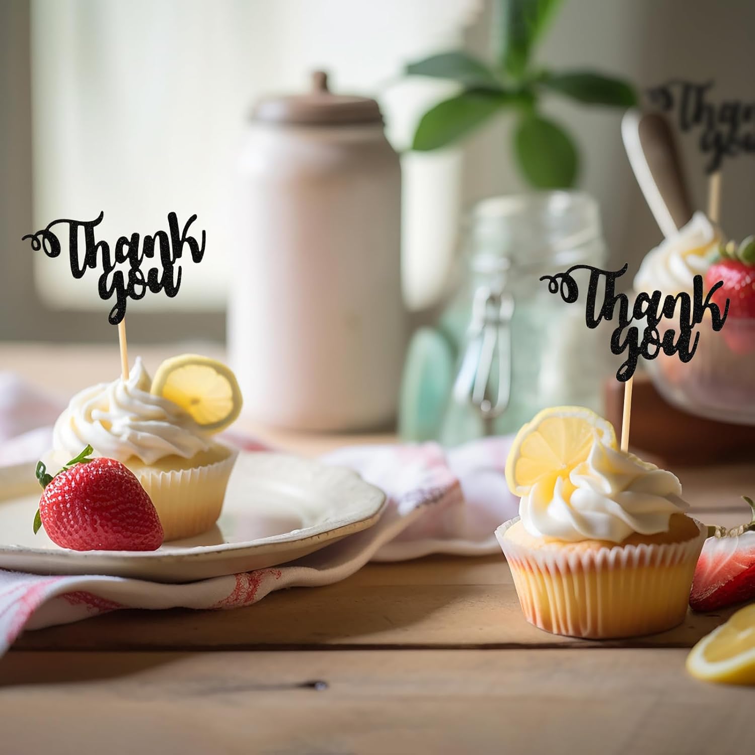 36 piezas de decoración de cupcakes con purpurina para el día de Acción de Gracias, para boda, aniversario, despedida de soltera, baby shower, niños