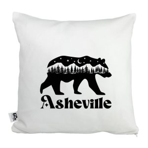 Moonlight Makers, Asheville Bear, Decorative Pillow Case, 100% Cotton Canvas Pillowcase, Farmhouse Decor, Gift for Home, Funny Design Moonlight Makers, Asheville Bear, Decorative Pillow Case, 100% Cotton Canvas Pillowcase, Farmhouse Decor, Gift for Home, Funny Design