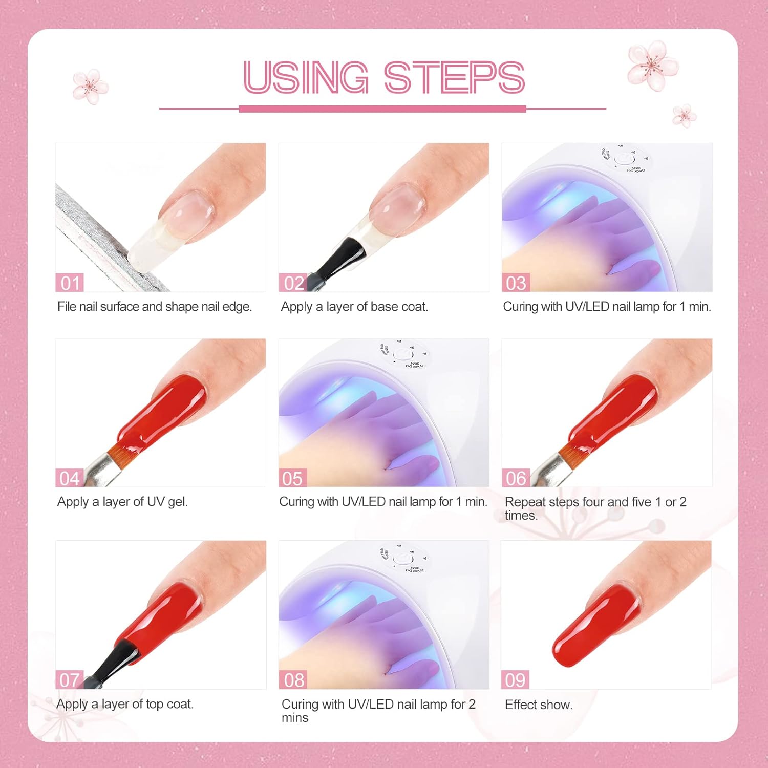 Peacecolor – Juego de 3 esmaltes de uñas de gel duro para crear uñas de gel para todas las estaciones y vacaciones, para mujeres y niñas