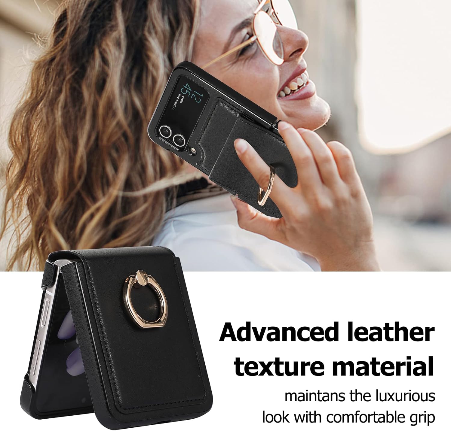 Funda compatible con Samsung Galaxy Z Flip 4, protector de teléfono inteligente a prueba de golpes, funda plegable de moda para Galaxy Z Flip 4
