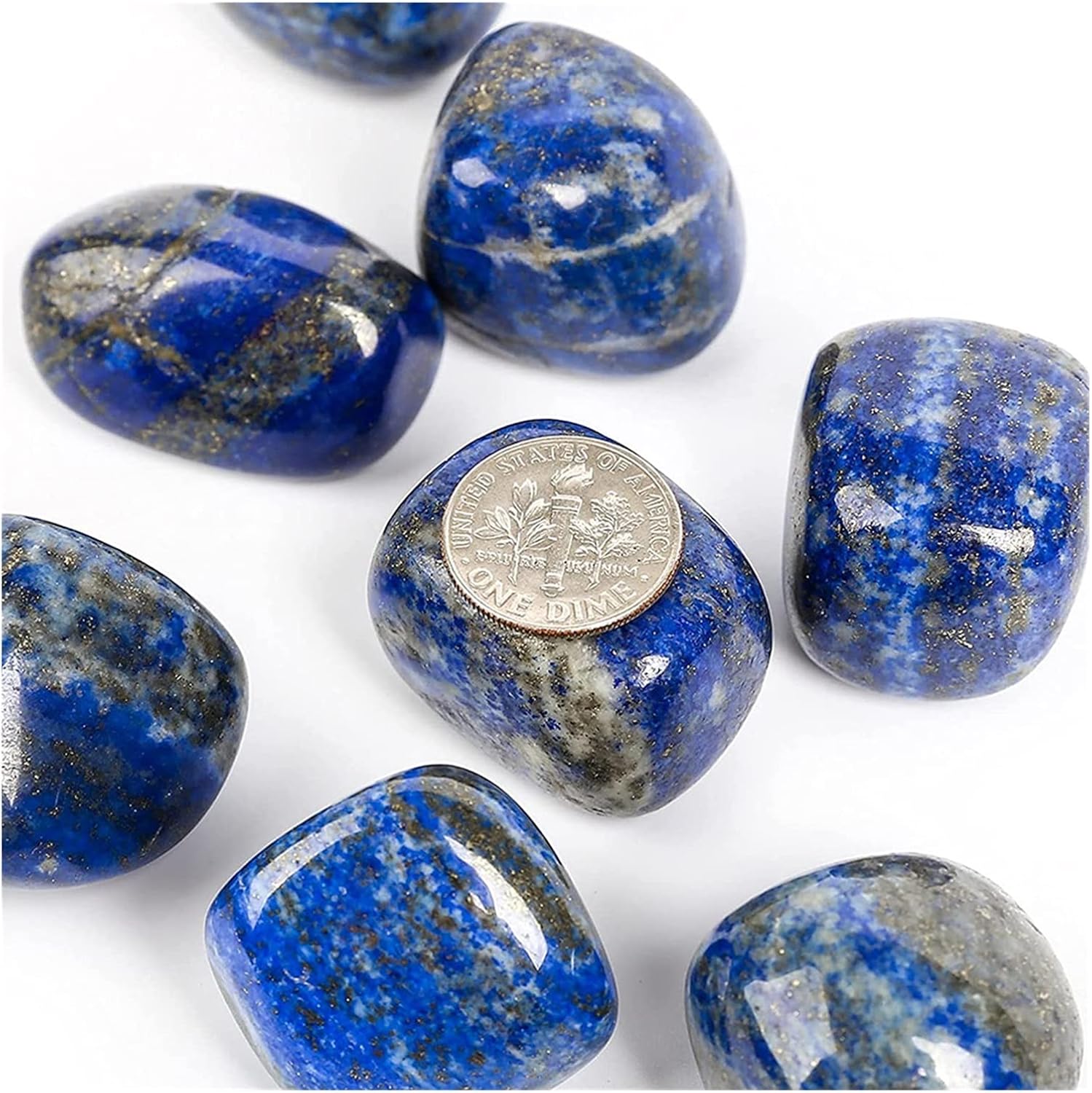 Feng Shui Decorar Piedras Pulidas de Lapislázuli Natural Para Wicca Reiki Cristales Ornamento Piedra Pulida 0.787-1.181 in Natural Rough Jewelry