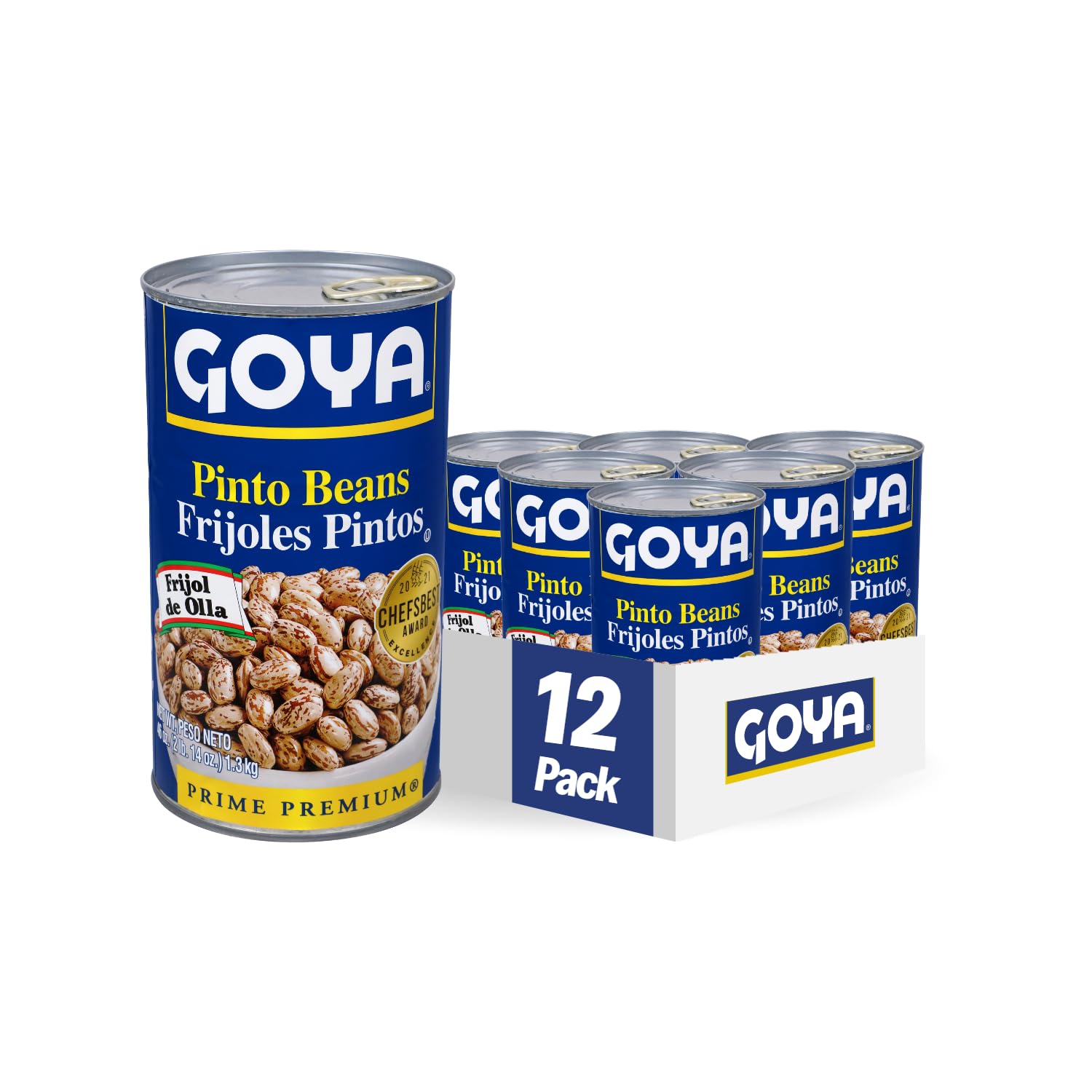 Goya Foods Frijoles pintos, 46 onzas (paquete de 12)