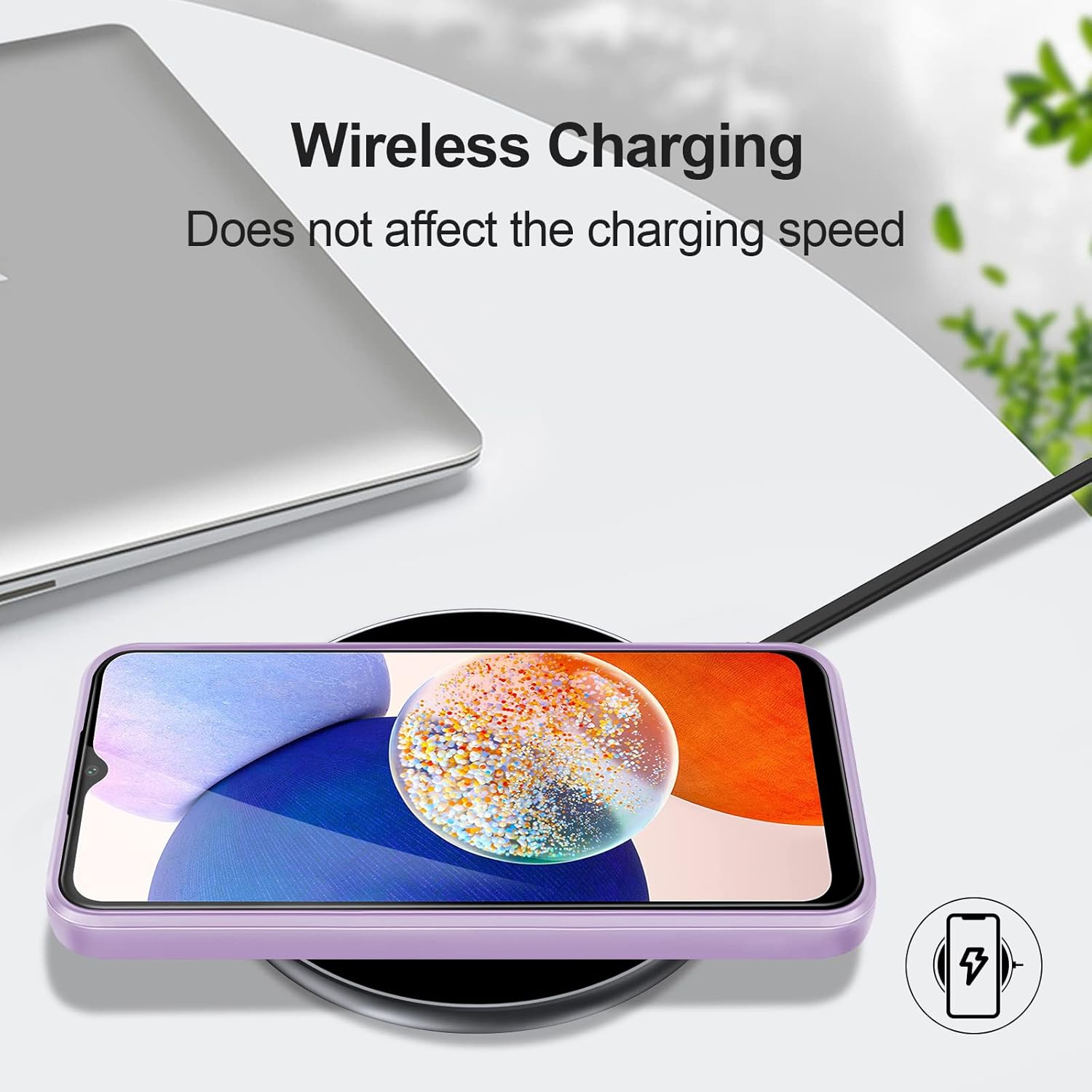 Funda de silicona compatible con Samsung Galaxy A14 5G4G, cuerpo completo, sedosa, suave al tacto, con protección para cámara, a prueba de golpes,