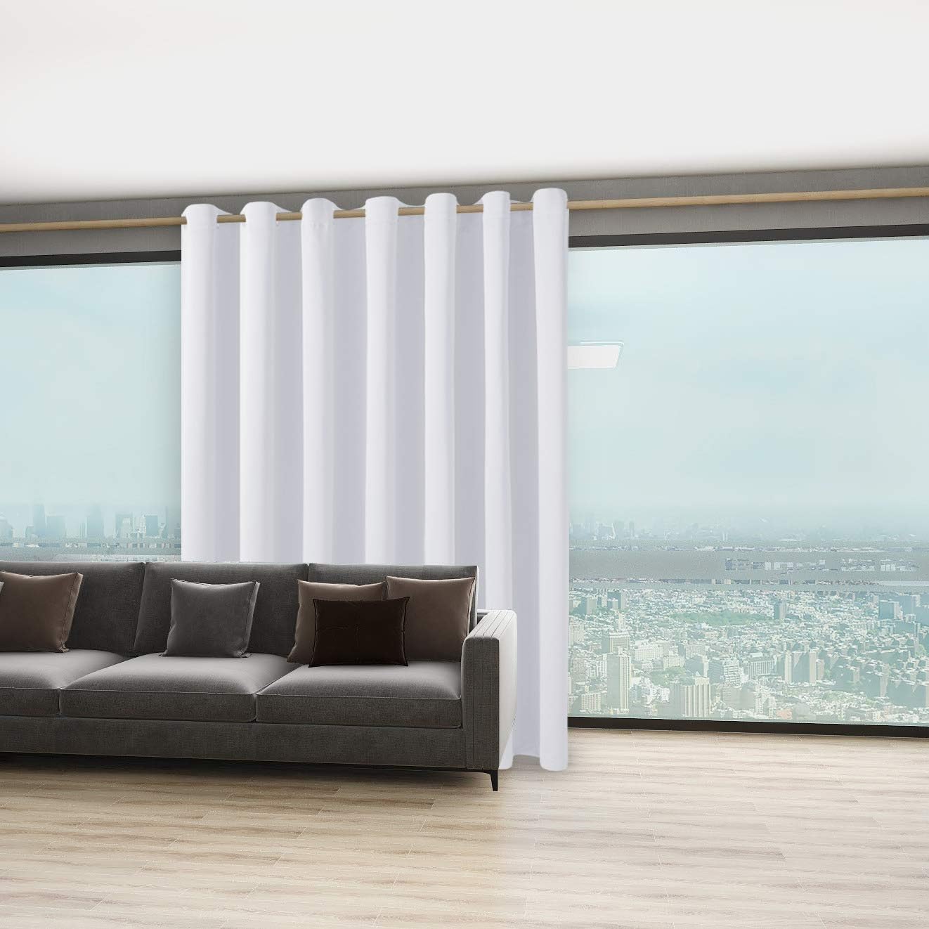 Bonzer – Cortinas blackout para separación de ambientes, anchas, privacidad total, para habitación compartida, 9pies de ancho x 7pies de alto,