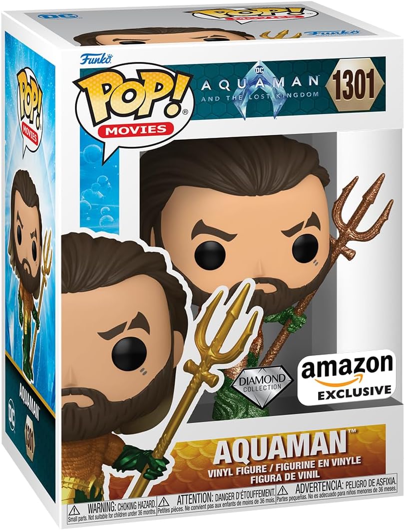 Funko Películas Pop! Aquaman y El Reino Perdido – Aquaman Diamond Glitter, Exclusivo de Tienda