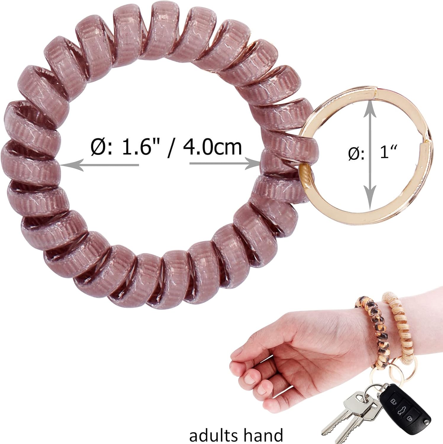 BIHRTC Llavero de pulsera estirable