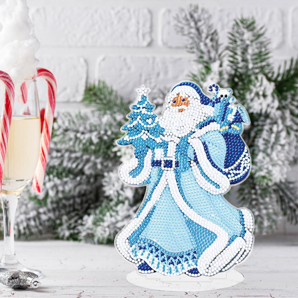 Orgone Kits de pintura de diamantes 5D para Navidad, árbol de Navidad, Papá Noel, adorno de mesa, bordado de diamantes de imitación, pintura de