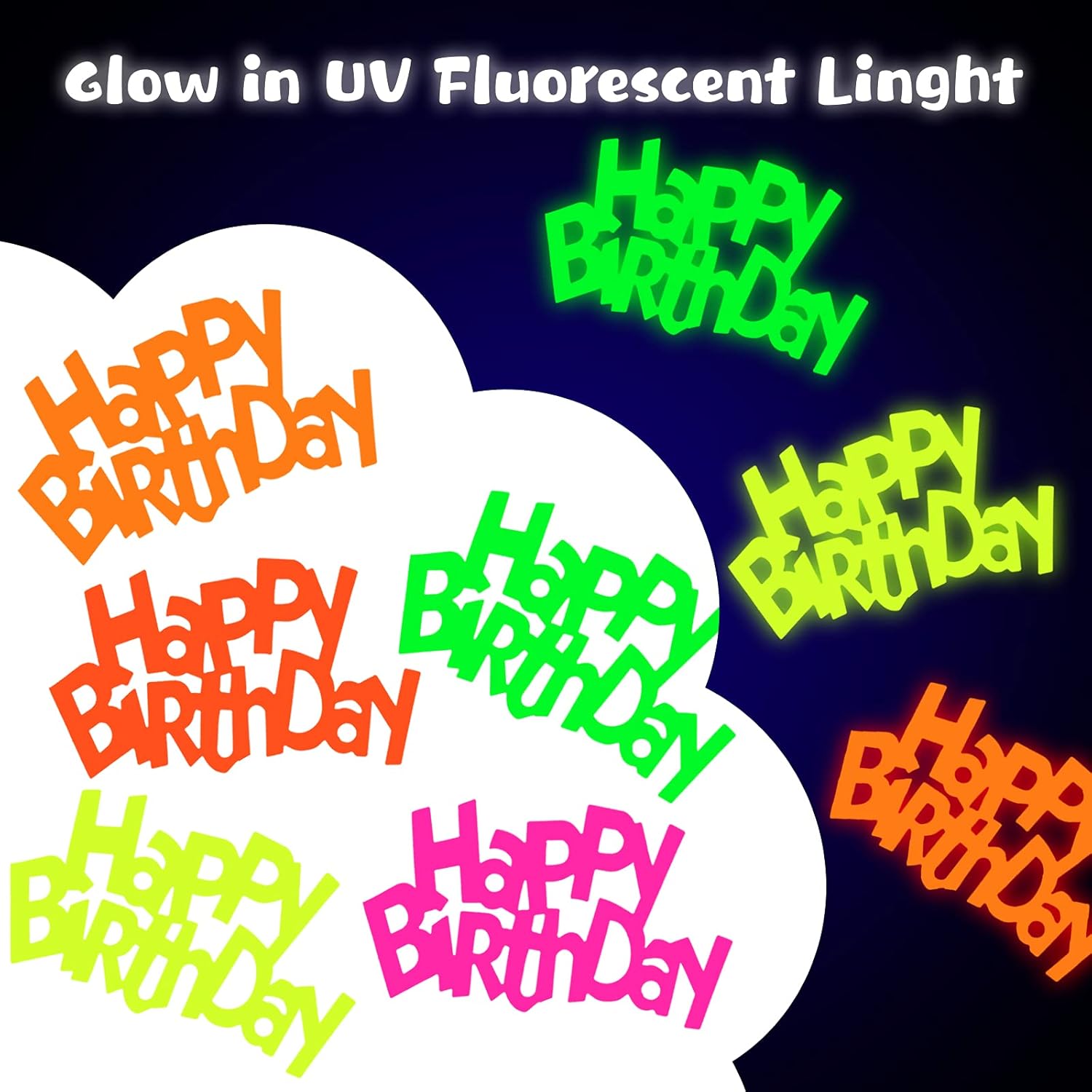40 piezas que brillan en la oscuridad, decoraciones de neón para cupcakes que brillan en la oscuridad, suministros de fiesta de neón para cupcakes
