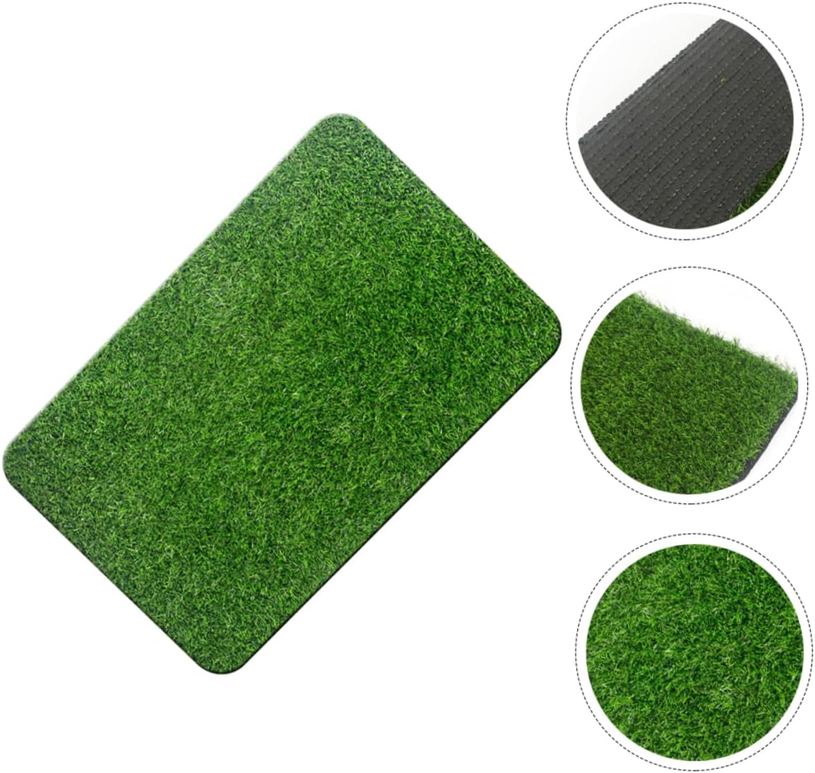 Happyyami 3pcs Outdoor Area Rug Realistic Lawn Pad Fake Grass Doormat Artificial Training Turf Truff Entryway Scraper Door Mats Indoor Artificial
