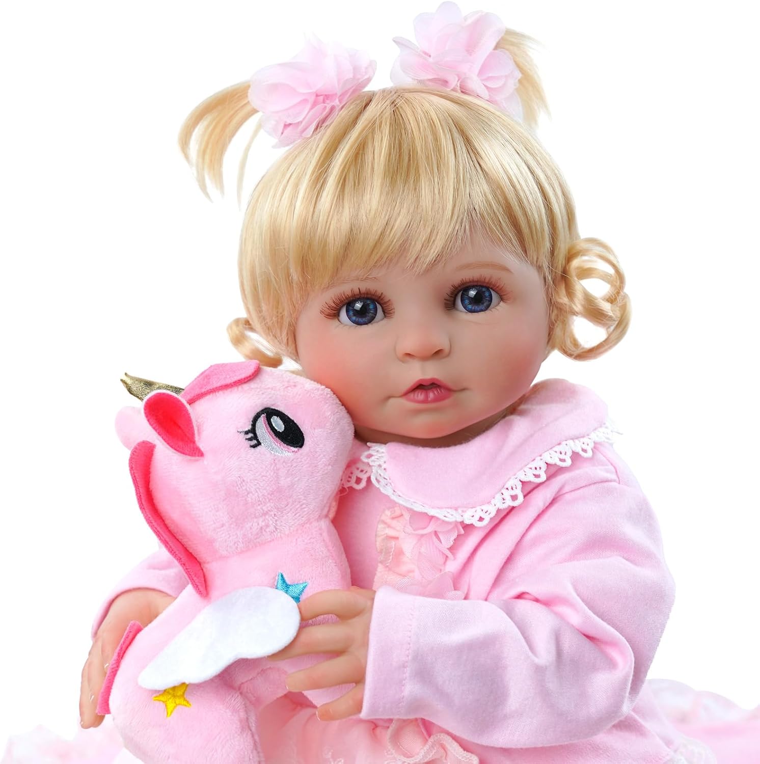 ADFO DreamyDolly – Muñecas de bebé recién nacidas, detalles realistas de cara y cuerpo, sensación de bebé real, piel suave y cuerpo, muñecas