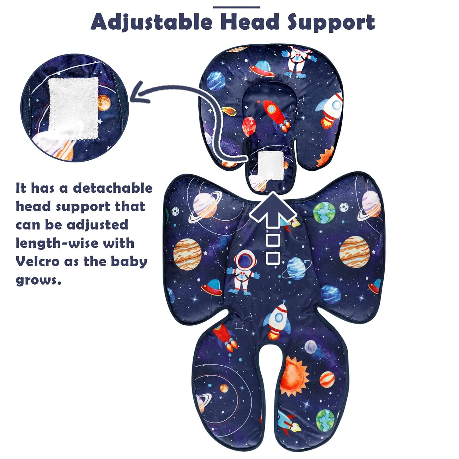 Soporte de cuerpo de cabeza de asiento de coche para bebé, Funda de asiento de coche para niño, Inserto de asiento de coche infantil, Cozy Sun &