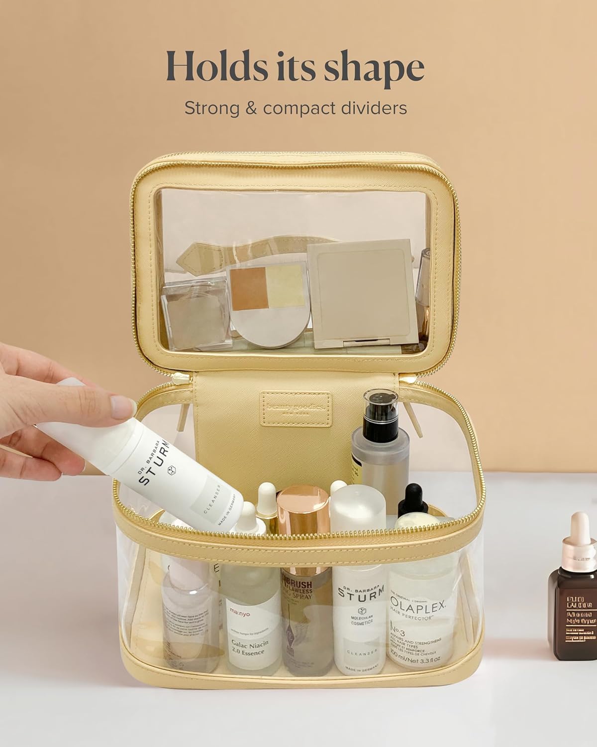 Bolsa de maquillaje transparente para cosméticos, bolsa de maquillaje para mujeres, bolsa de maquillaje grande, organizador de maquillaje, bolsa