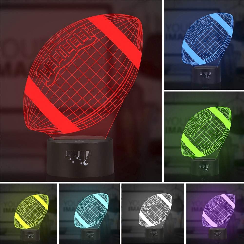 Luz de noche para niños, luces LED 3D, lámpara de ilusión óptica, decoración para dormitorio, luz nocturna con control táctil inteligente, 7colores,