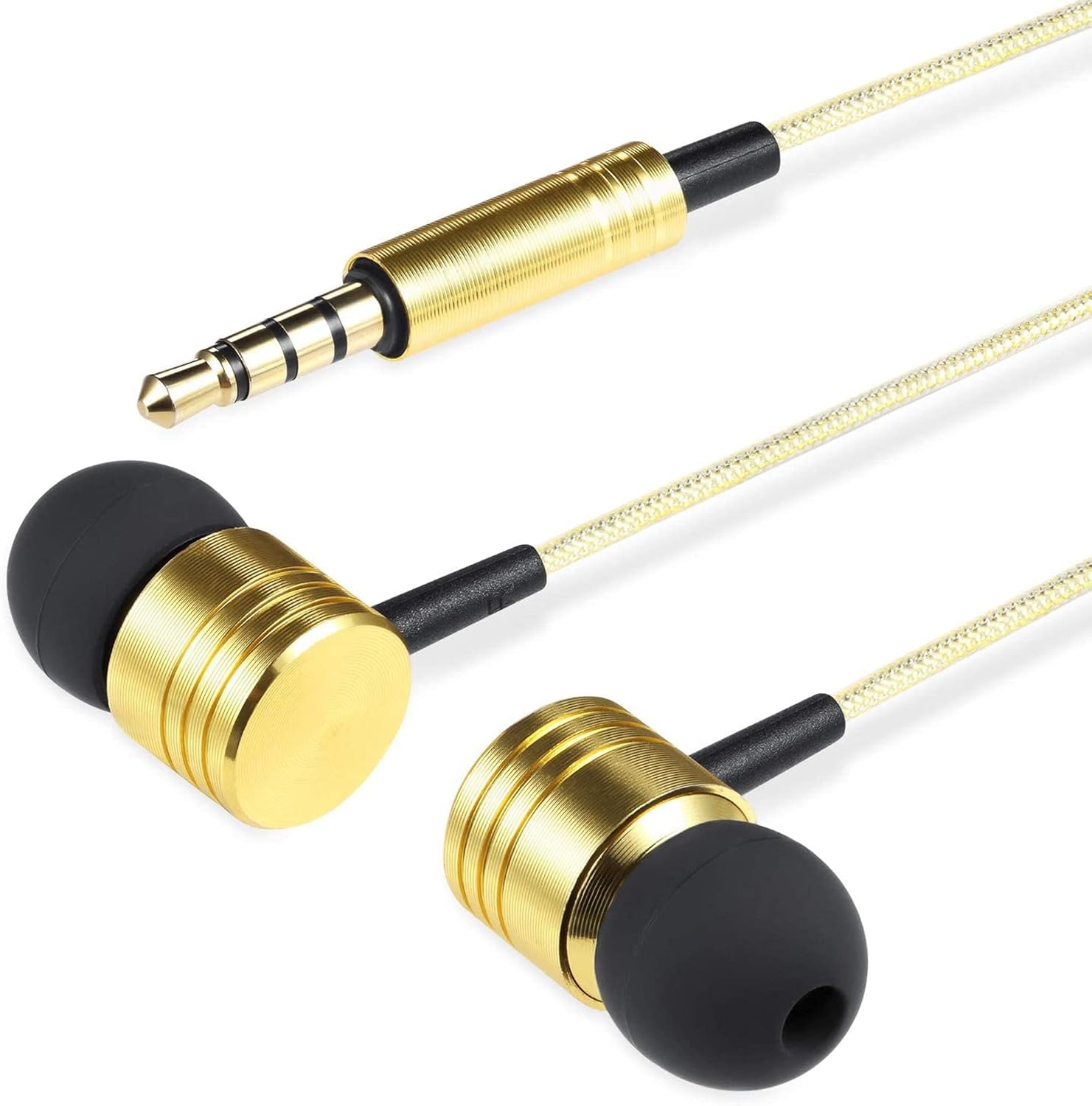 Betron B650 Auriculares con cable Auriculares con aislamiento de ruido en el oído con micrófono y control de volumen Potente sonido impulsado por
