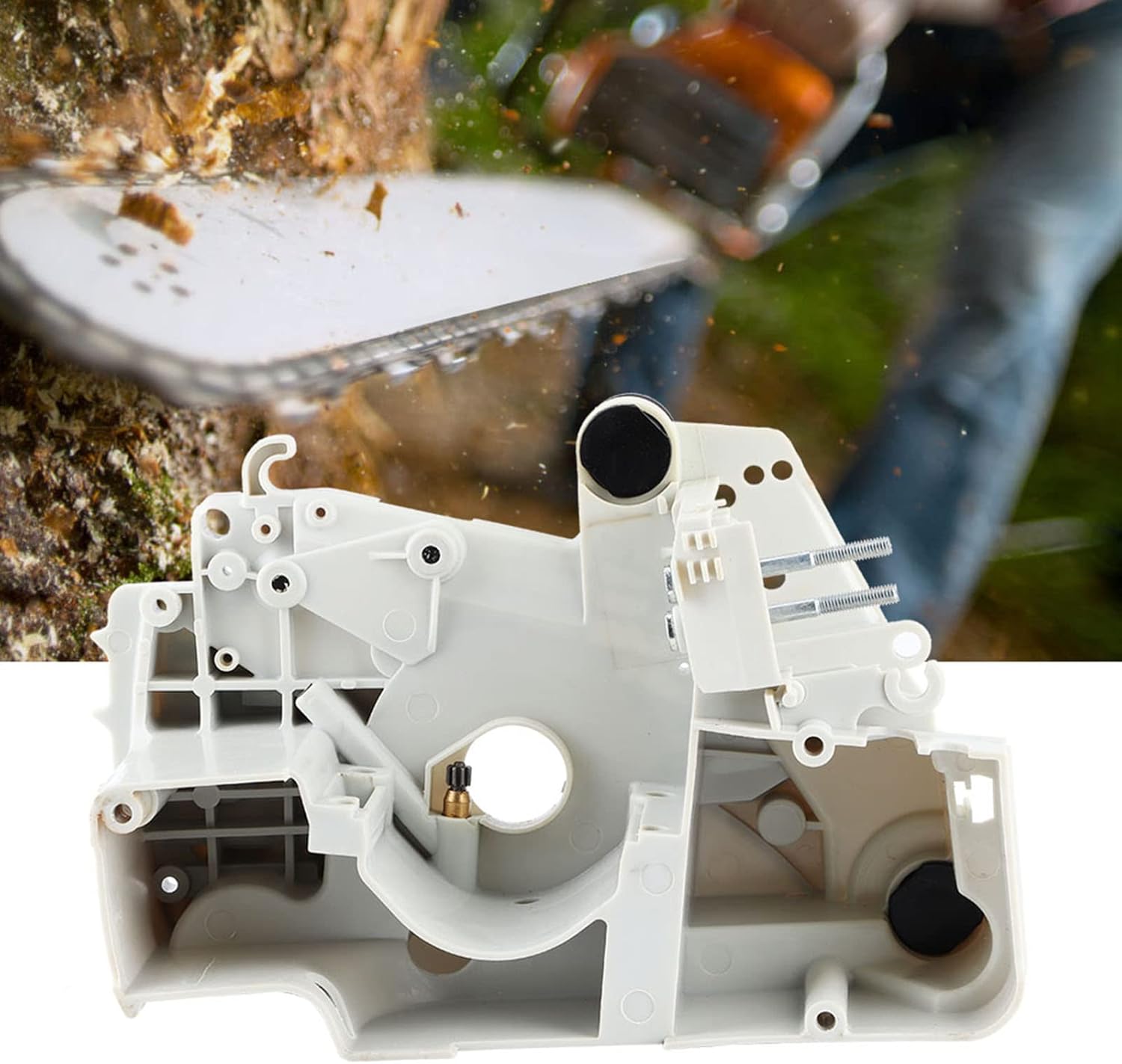 Fydun Caja de cigüeñal de reemplazo de la carcasa del motor para la motosierra MS170180 Crankcase Crankcase Motor para la familia