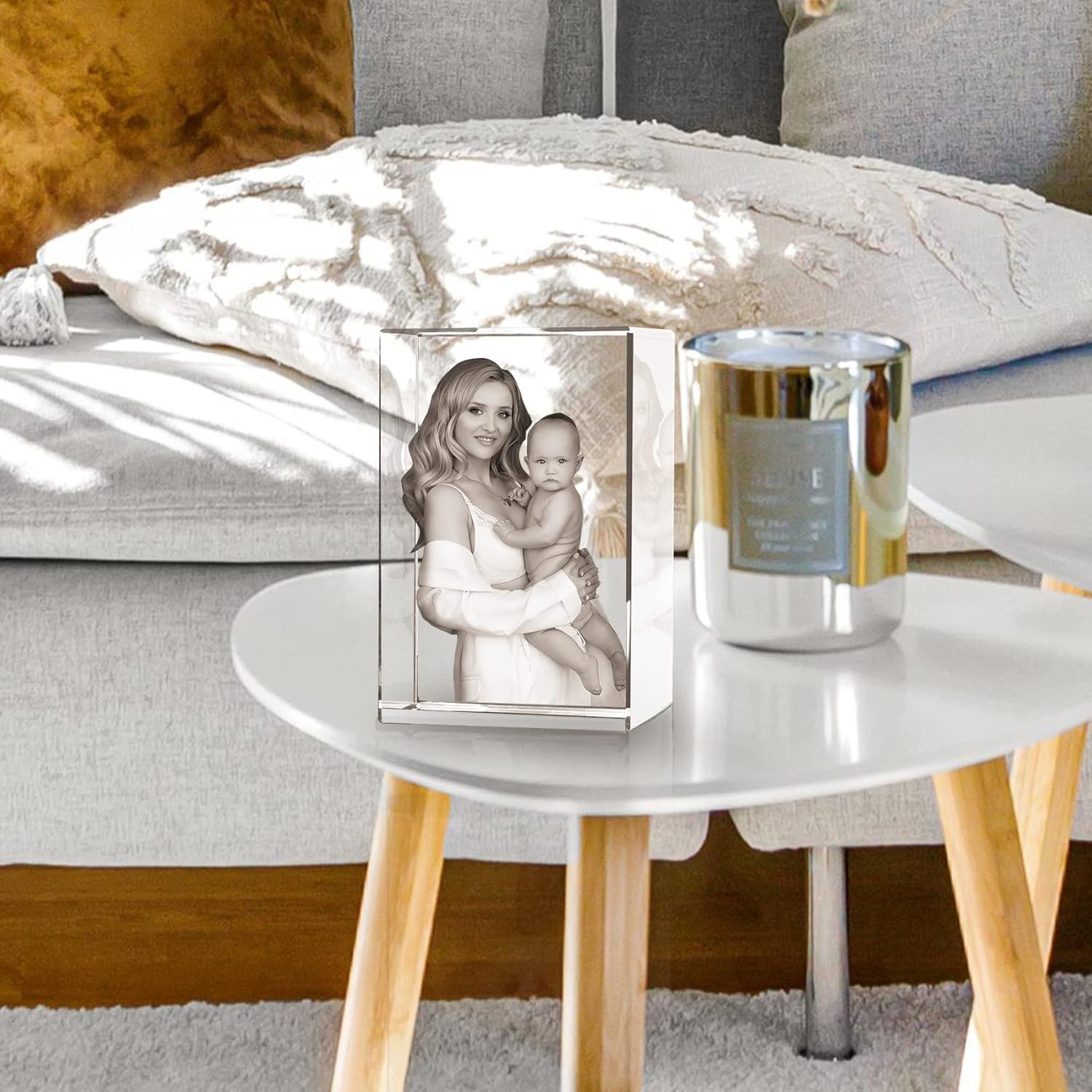 OARSE Imagen de cristal personalizada con fotos de cristal 3D en cubos de vidrio personalizada 3D grabado grabado grabado de cristal imágenes de