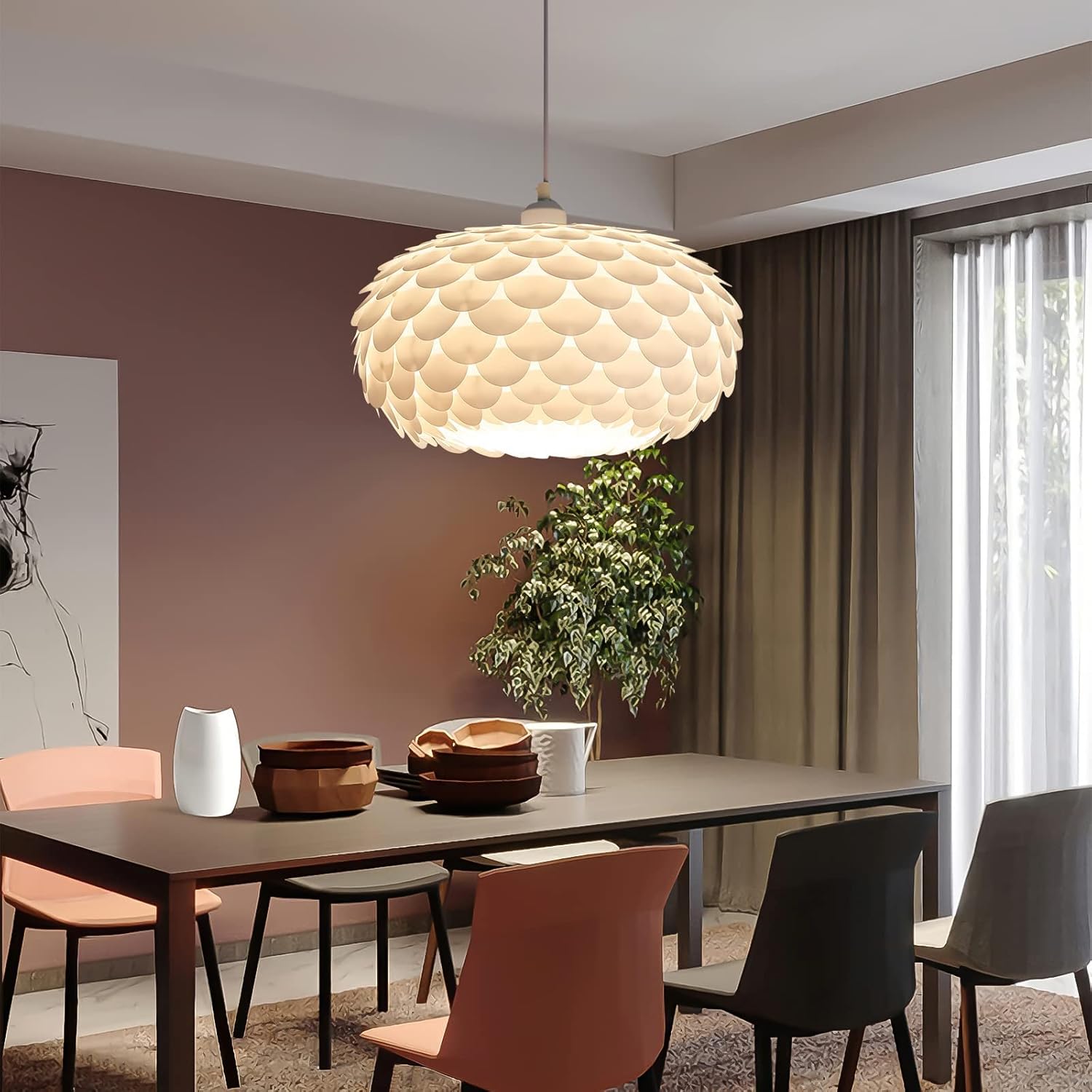 Wanghui Lámpara colgante de rompecabezas, lámpara de araña moderna, lámpara de techo, colgante decorativo para el hogar, cafetería, hotel,