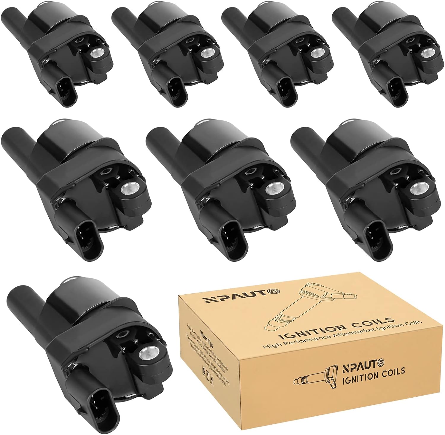 Paquete de bobinas de encendido redondas compatibles con V8 4.8 5.3 6.0 Chevy Silverado Tahoe Trailblazer Avalanche Express Cadillac Escalade GMC