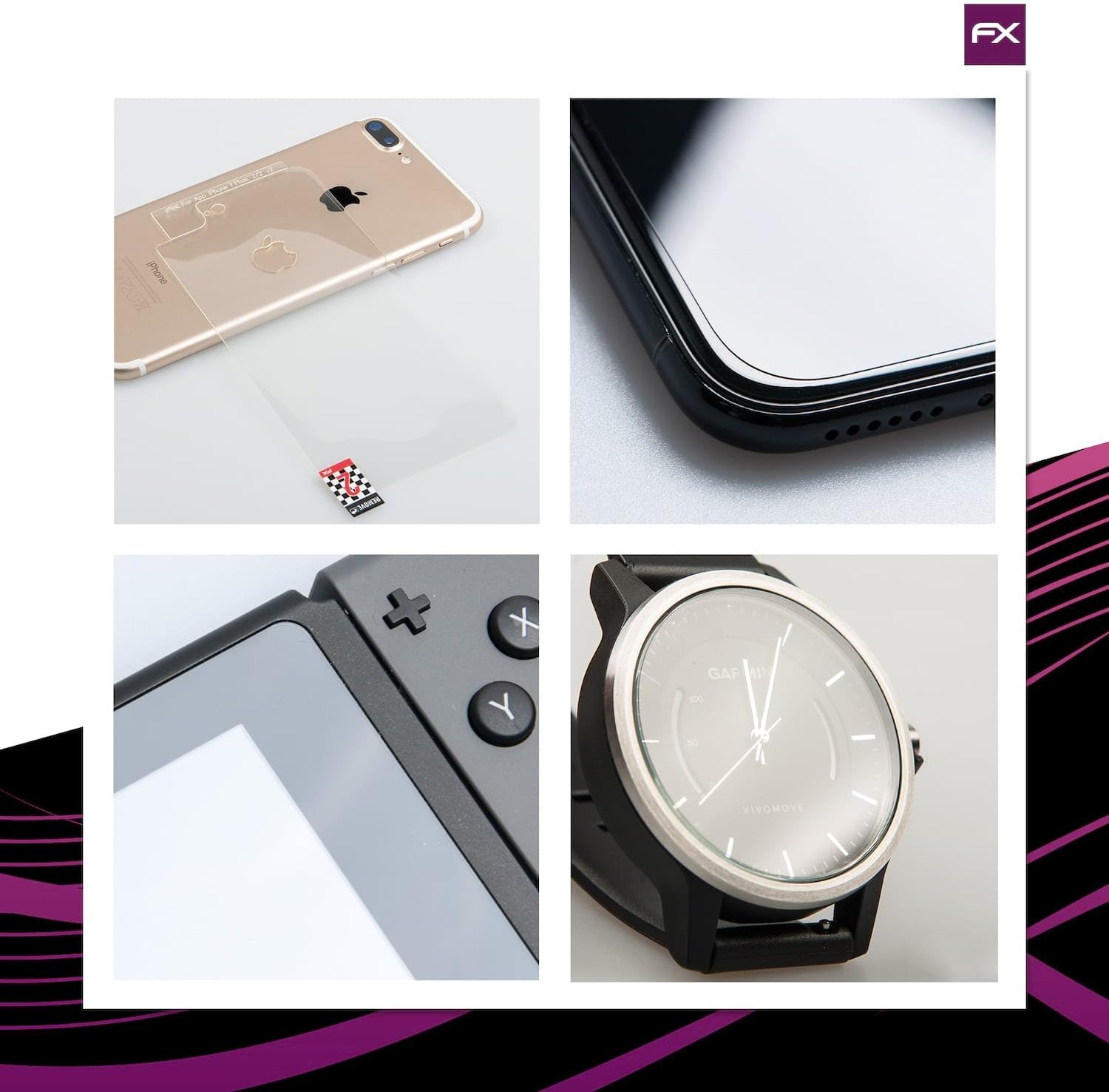 Película protectora de vidrio de plástico compatible con Garmin DriveSmart 86 Protector de vidrio, 9H Hybrid-Glass FX Protector de pantalla de