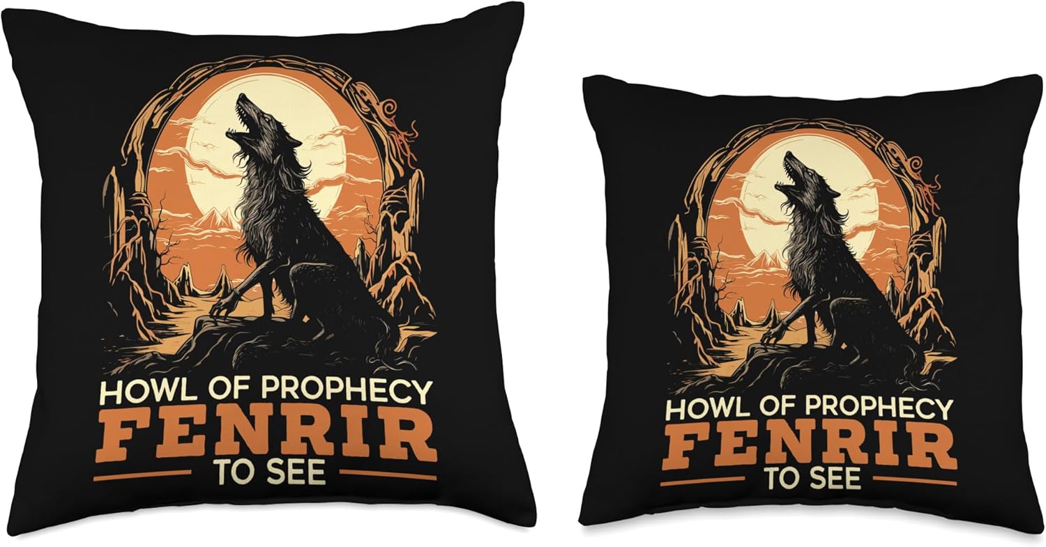 Fenrir Viking Scandinavian Pride Norsemen Odins Wolf – Almohada de 18 x 18 pulgadas, multicolor