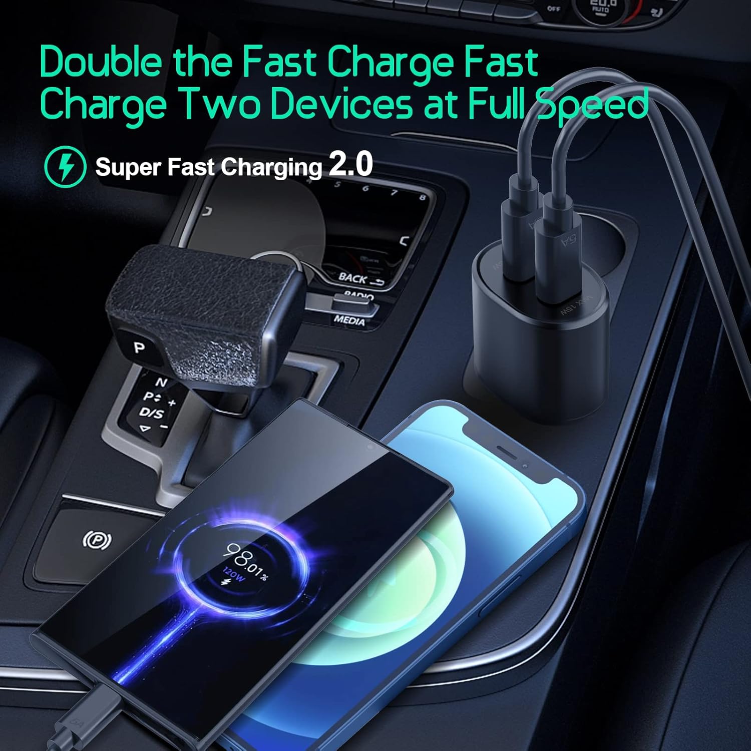 Samsung – Kit de cargador PD de 45 W, USB C de carga súper rápida 2.0, adaptador de cargador de pared con cable C a C para Samsung Galaxy S23S23