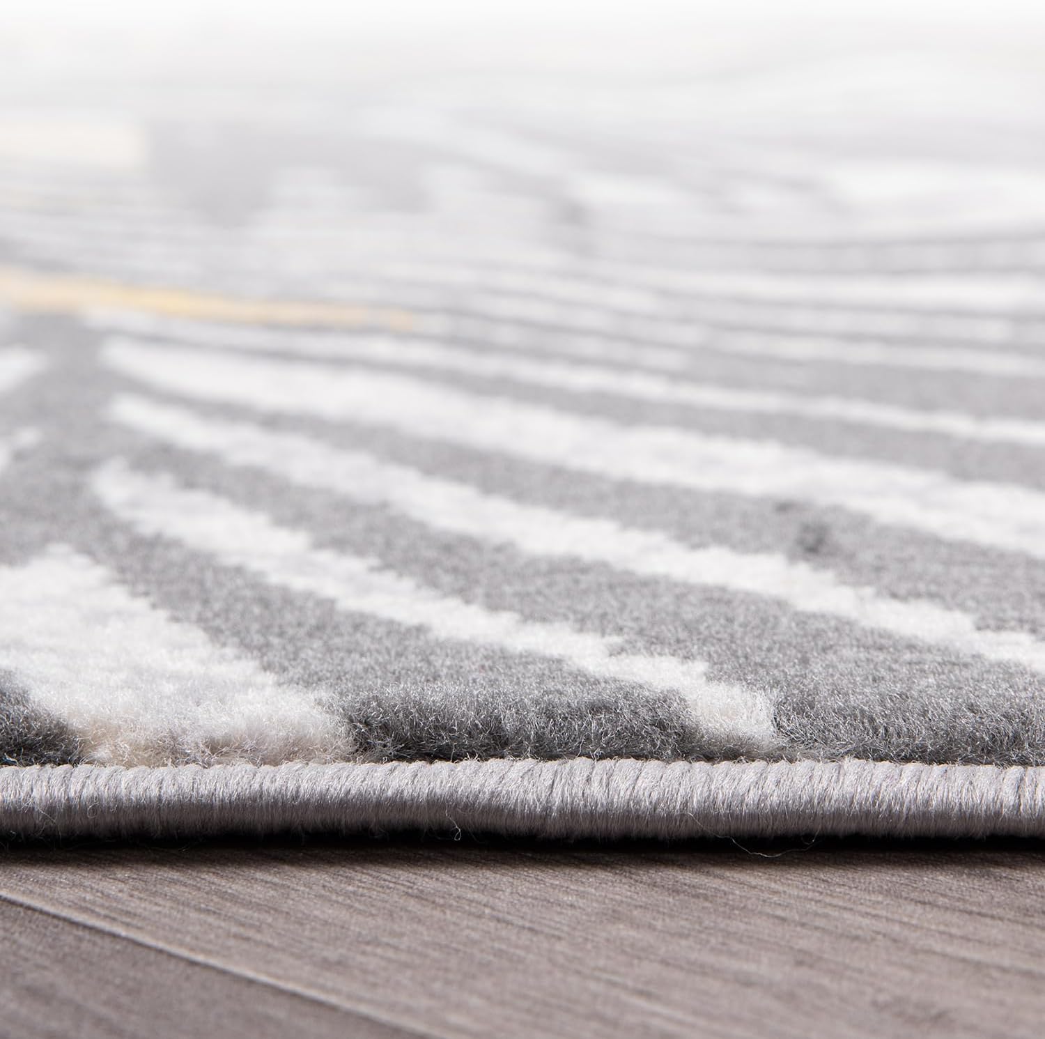 Rugshop Edinburgh – Alfombra suave resistente a las manchas, diseño de hojas florales, 2 x 3 pies, color amarillo