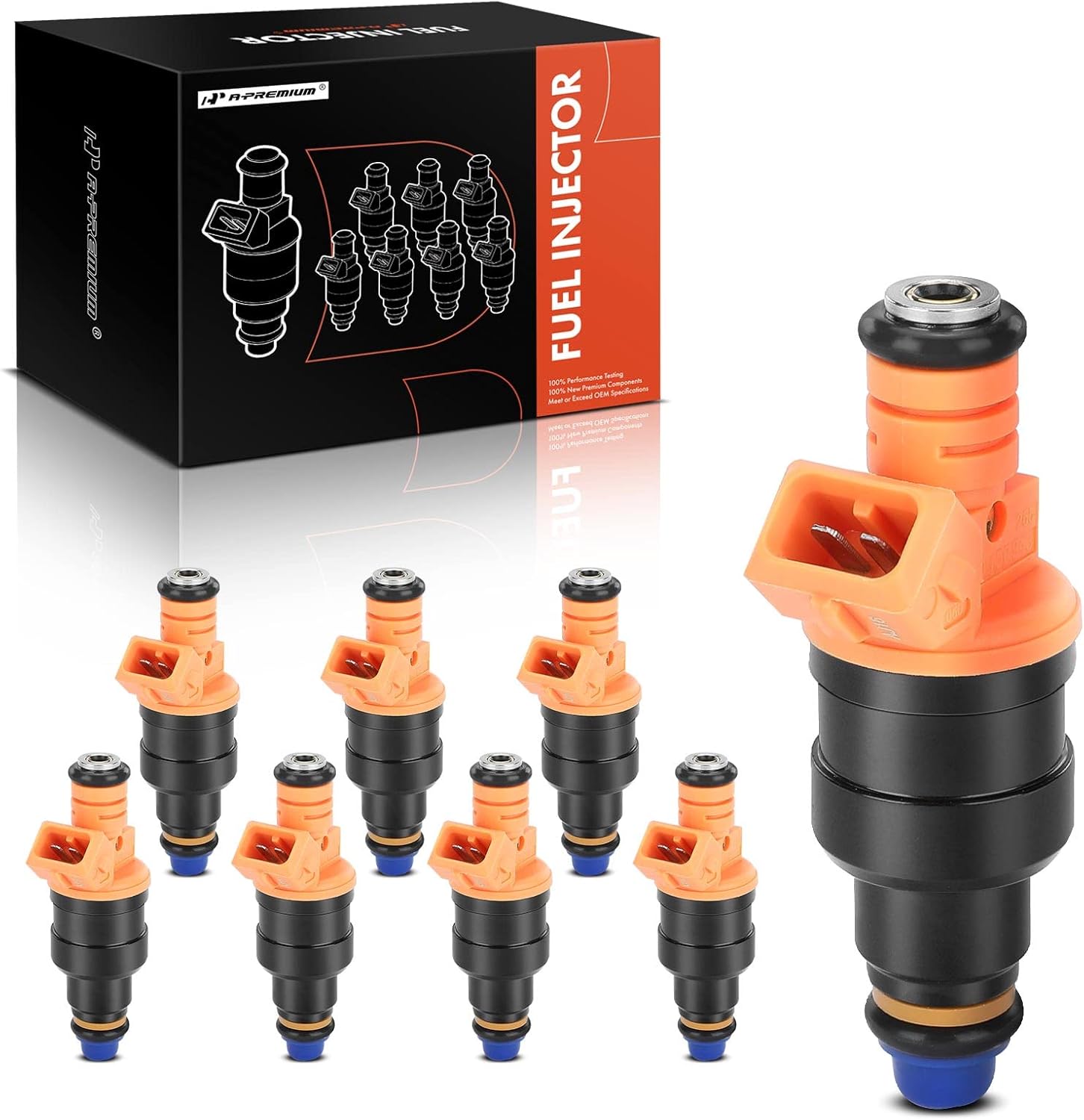 A-Premium Juego de 8 inyectores de combustible  Compatible con vehículos Ford, Lincoln, Mercury  4.6L 5.0L 5.4L 5.8L – E150, E250, E350, F150, F250,