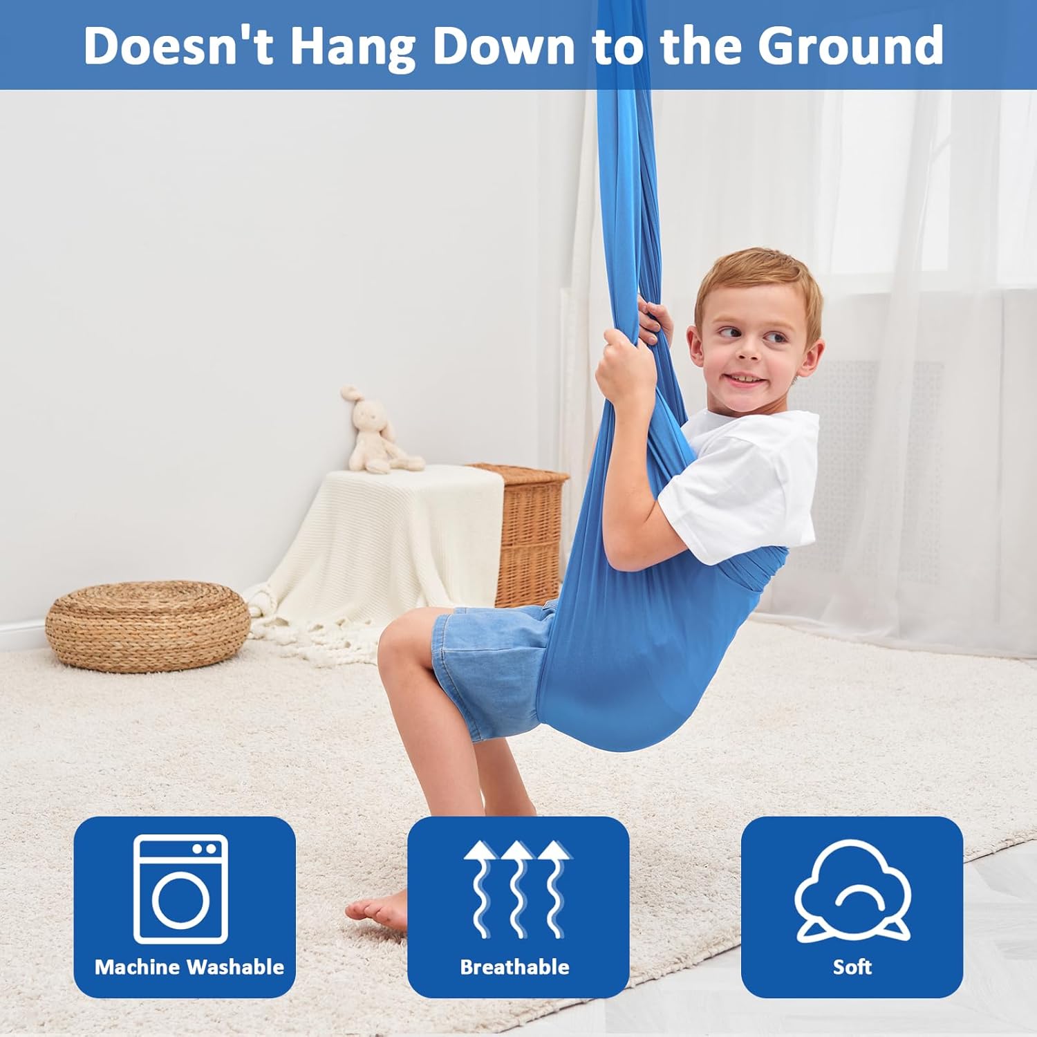 Columpio sensorial, columpio de terapia para niños con necesidades especiales (herramientas incluidas), columpio de hamaca, ayuda para TDAH,