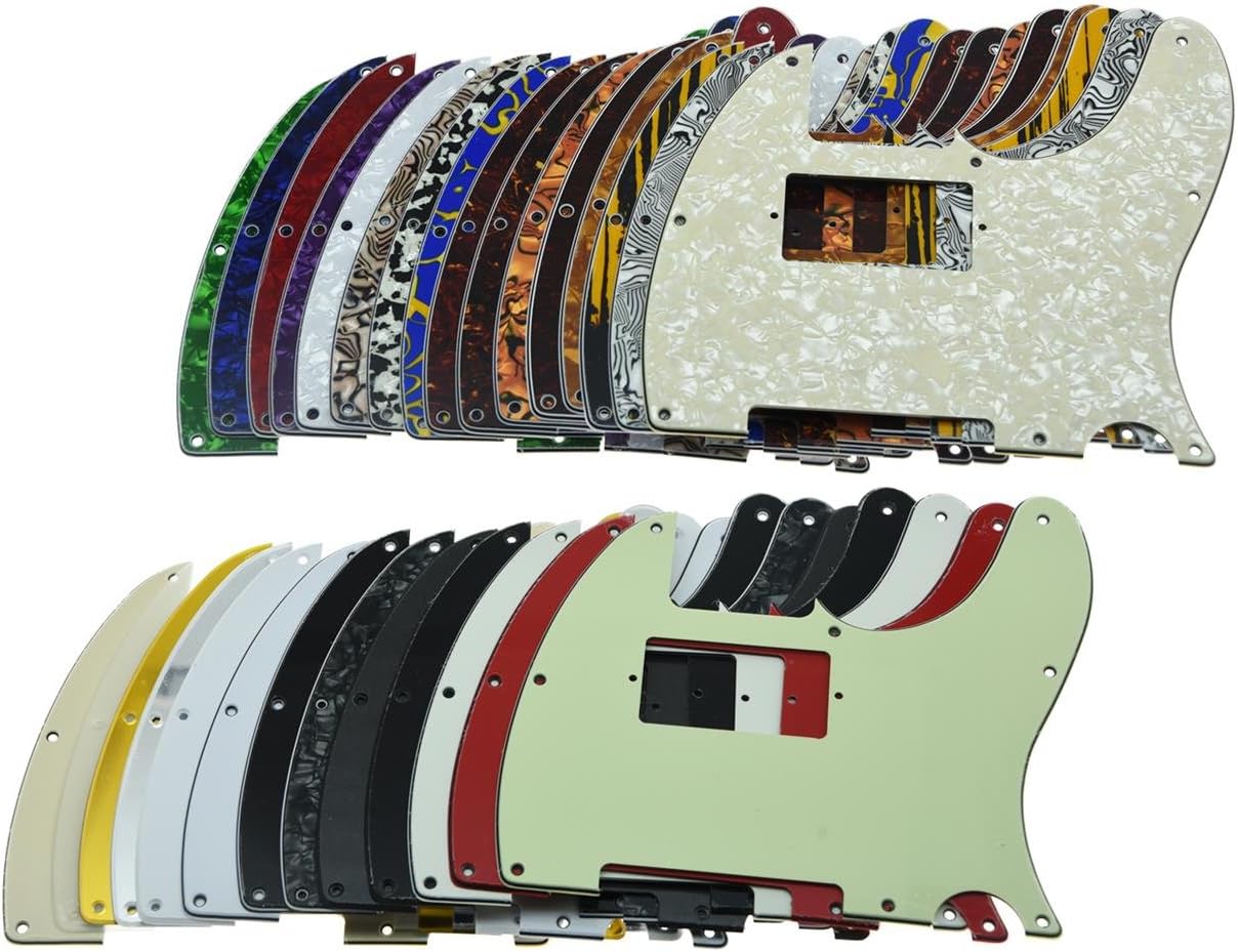 KAISH 8 Agujeros Tele Guitarra Humbucker Pick Guard TL Golpeador para TelecasterTele Hecho en Estados UnidosMéxico White Pearl