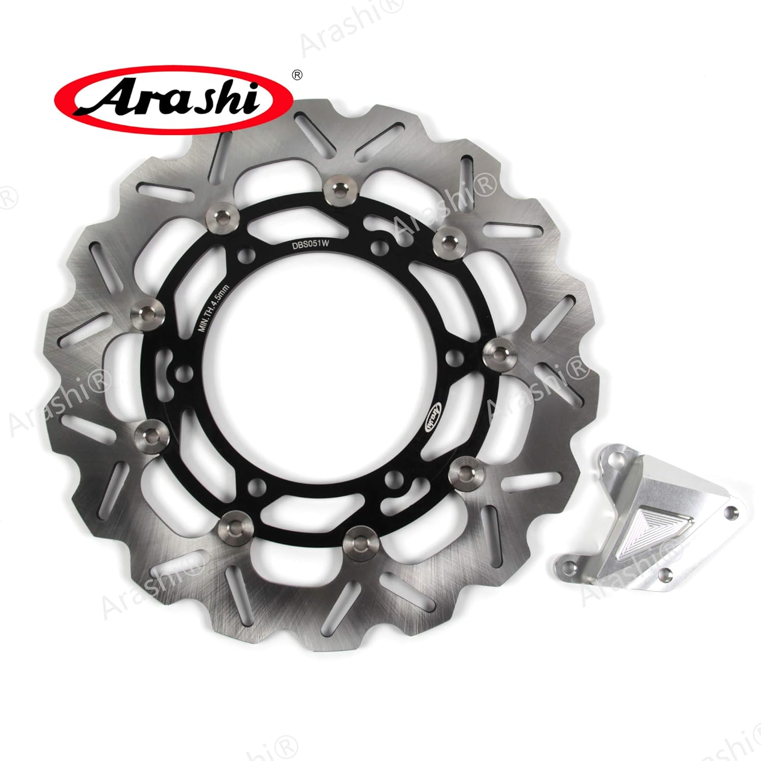 Arashi Rotores de disco de freno delantero y trasero para Kawasaki Ninja 250R 250 R EX250J 2008-2012 Accesorios de repuesto de motocicleta negro