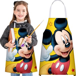 Akkya Delantales de cocina para niños pequeños, delantal de pintura de chef con bolsillo, para hornear, arte, jardinería, bata personalizada para Akkya Delantales de cocina para niños pequeños, delantal de pintura de chef con bolsillo, para hornear, arte, jardinería, bata personalizada para